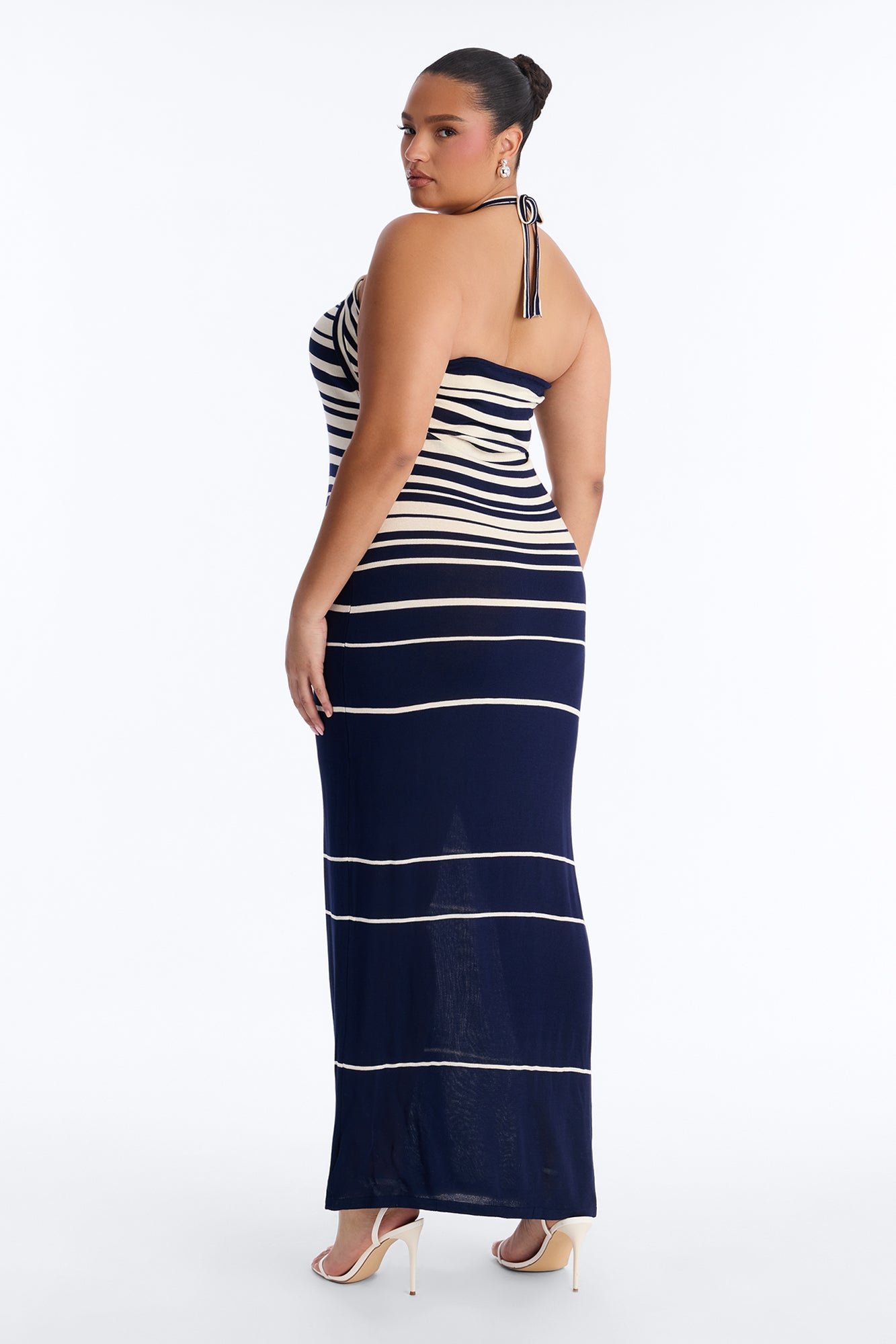 Set Sail Striped Knit Maxi Dress - Navy/combo