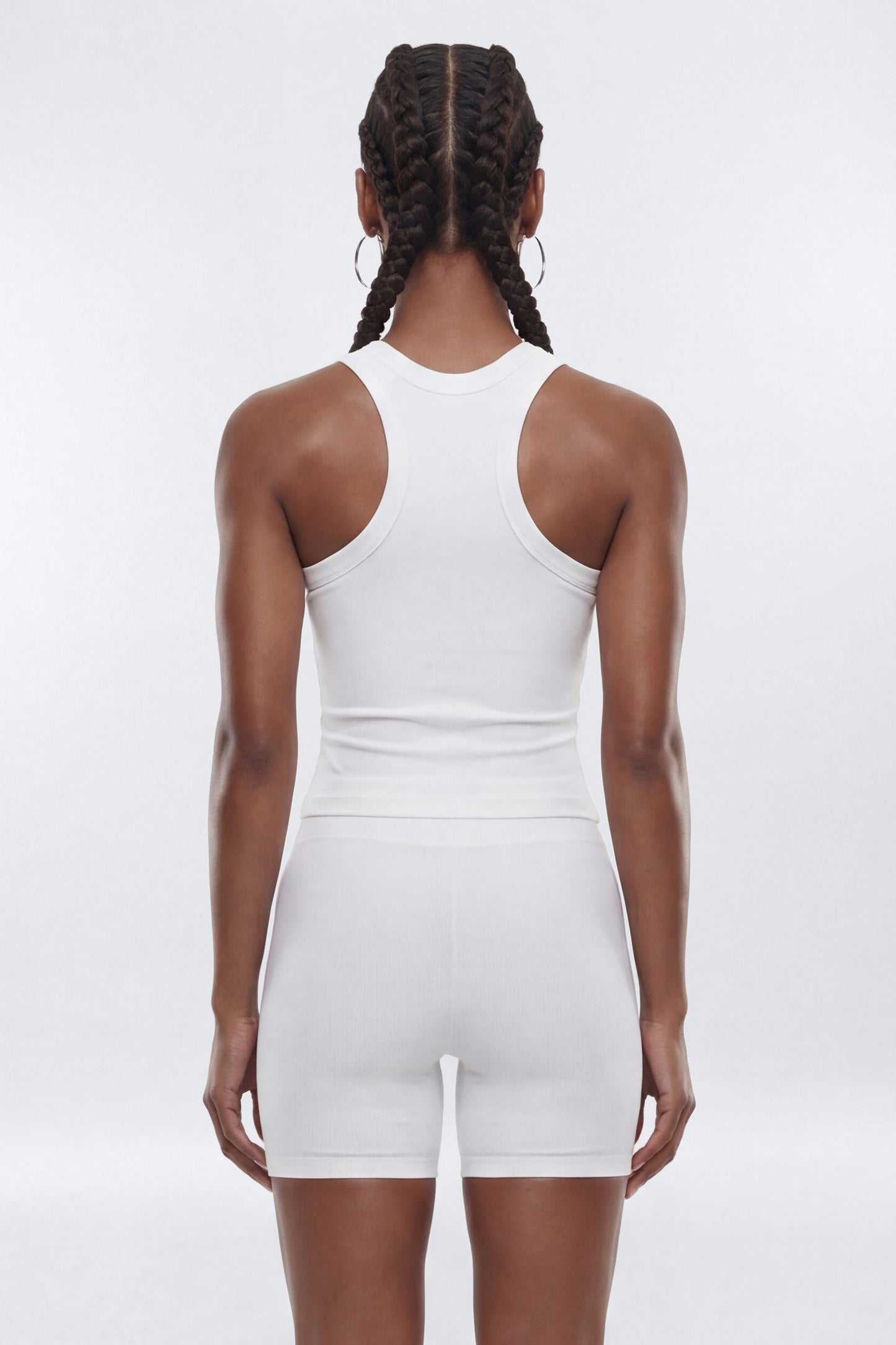 SeamlessLift™ Active Double Racer Tank - Bright White Fashion Nova