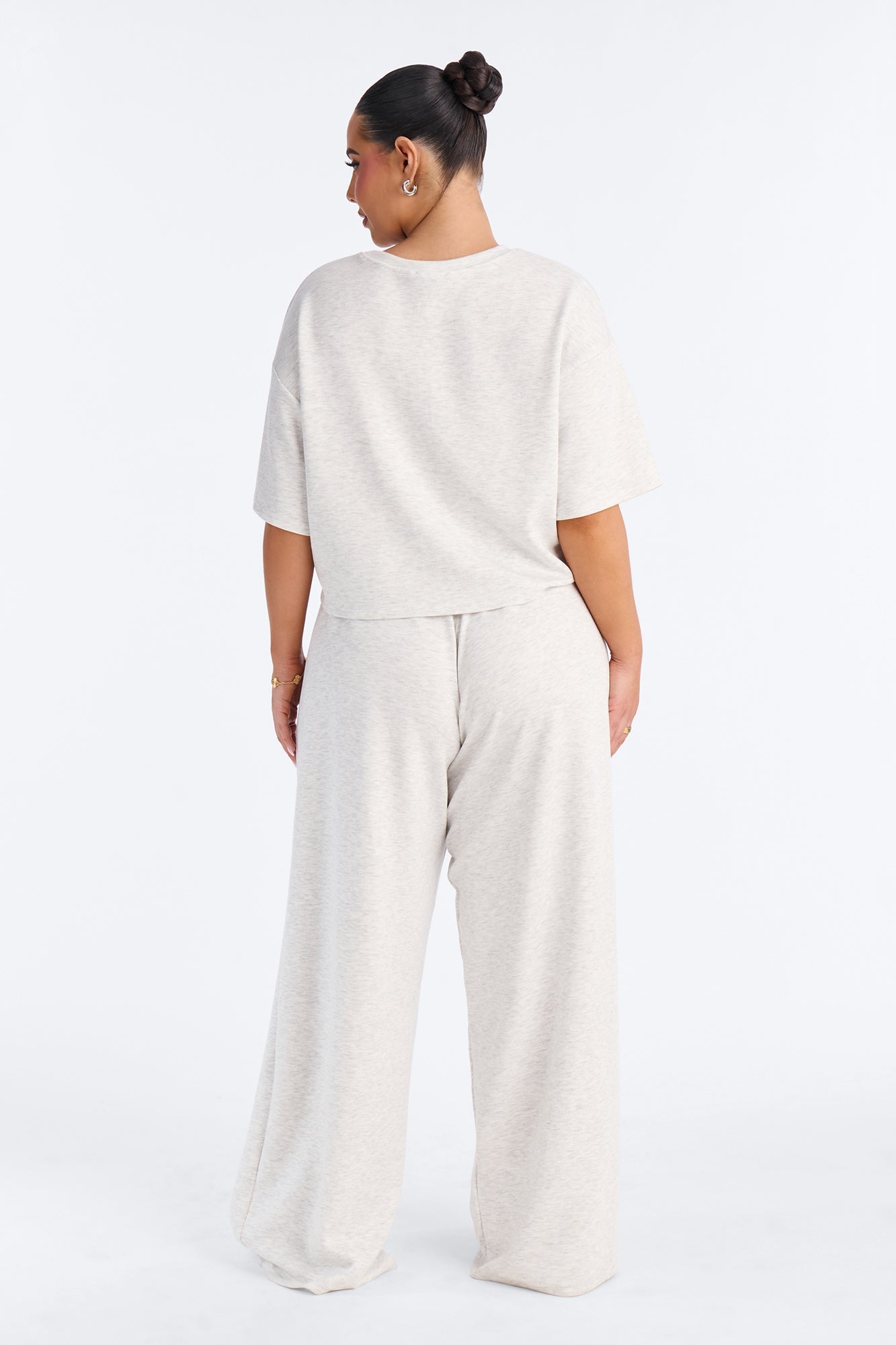Strollin' Around Boxer Pant Set - Heather Grey