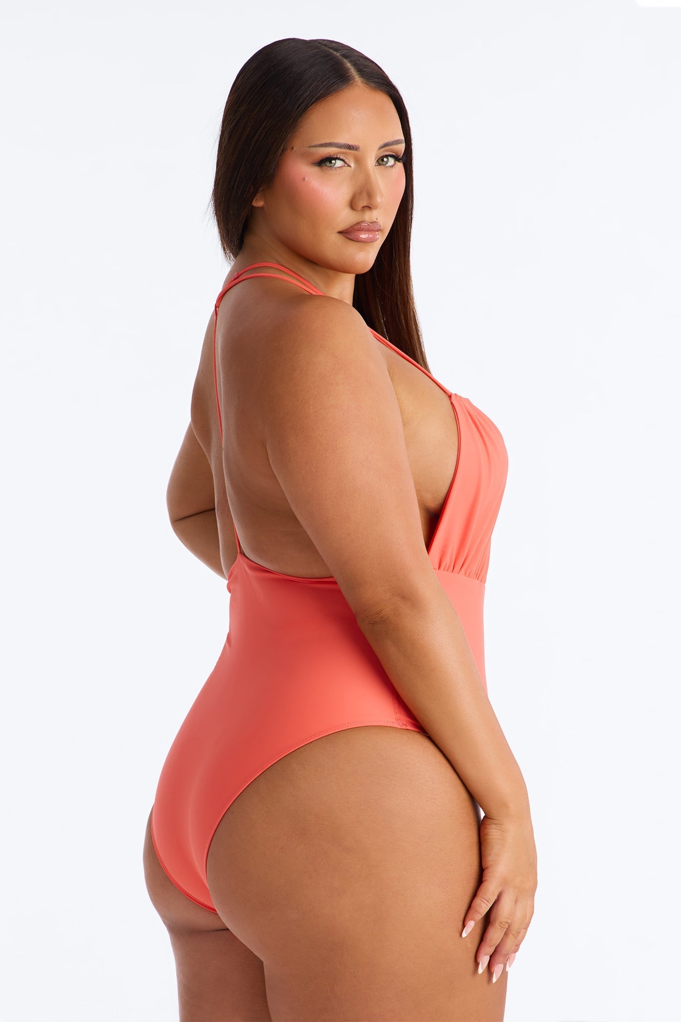 Lagoon Luxe 1 Piece Swimsuit - Coral Fashion Nova