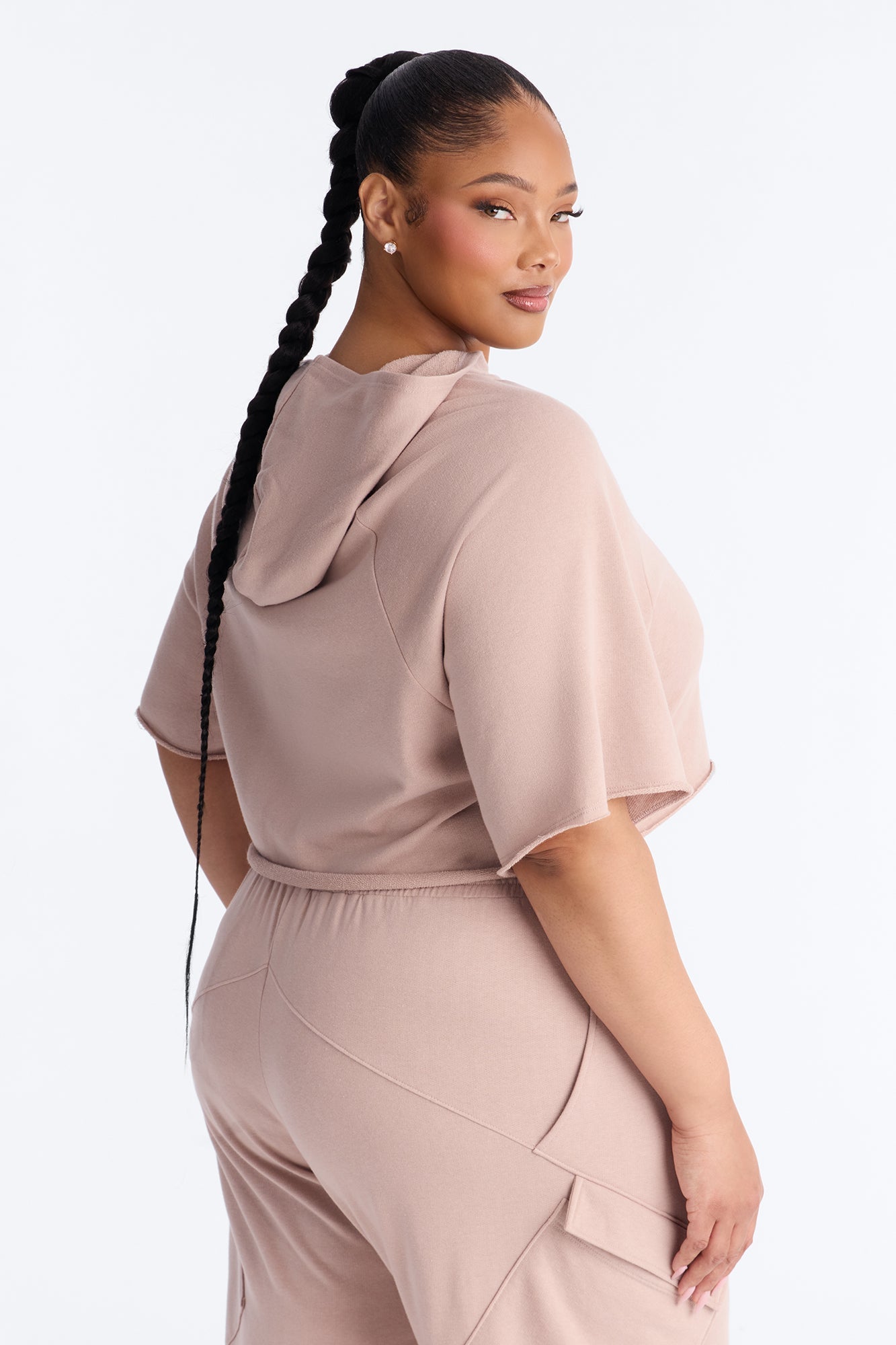 Easy Days French Terry Lounge Top - Taupe
