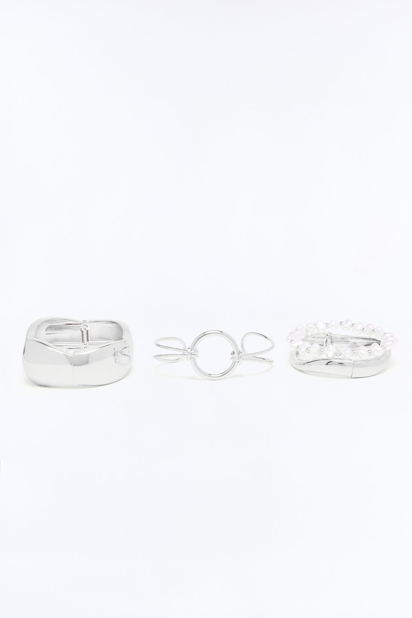 Sophie 4 Piece Multi Bracelet Set - Silver