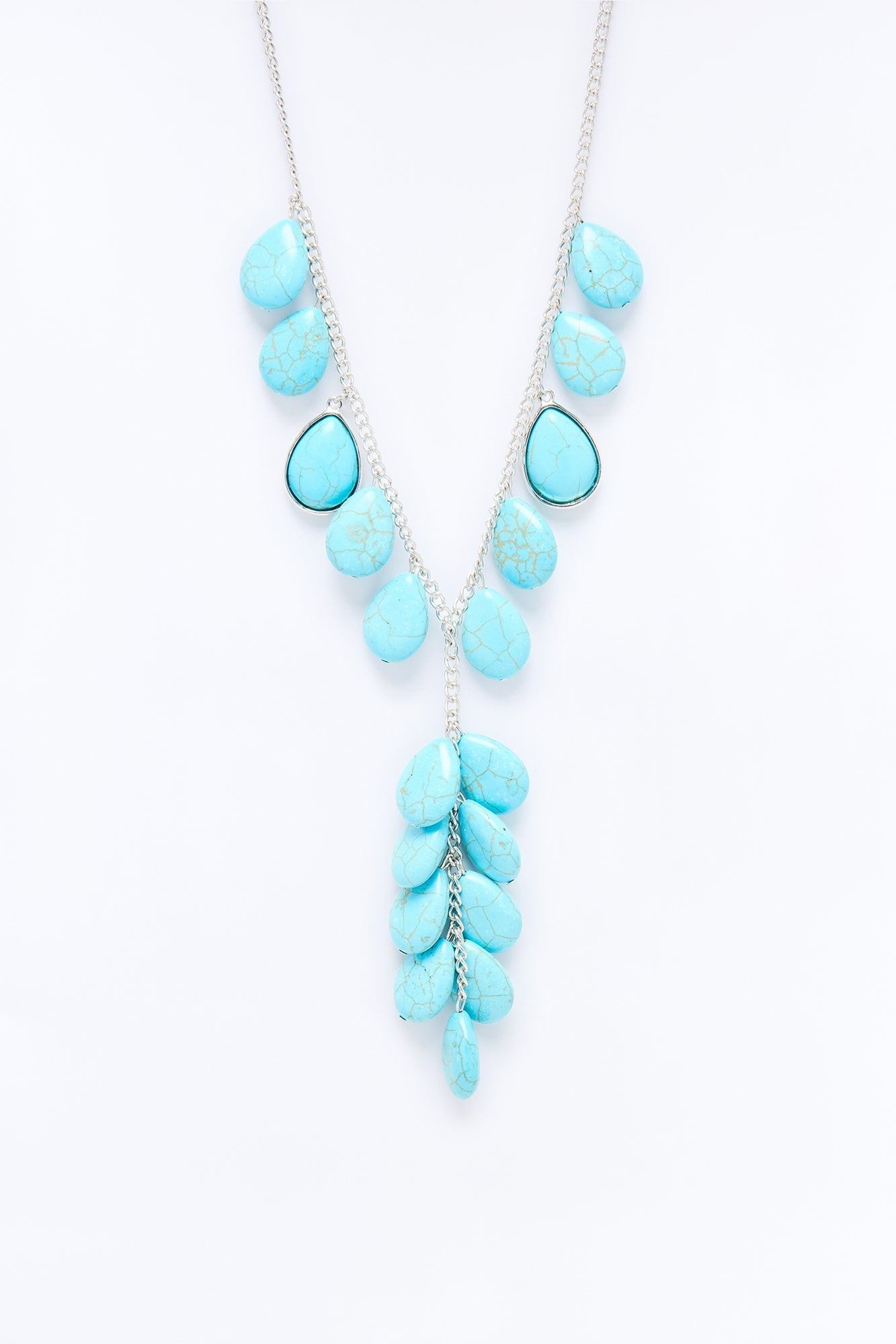 Ocean Mist Lariat Neckalce - Turquoise Fashion Nova