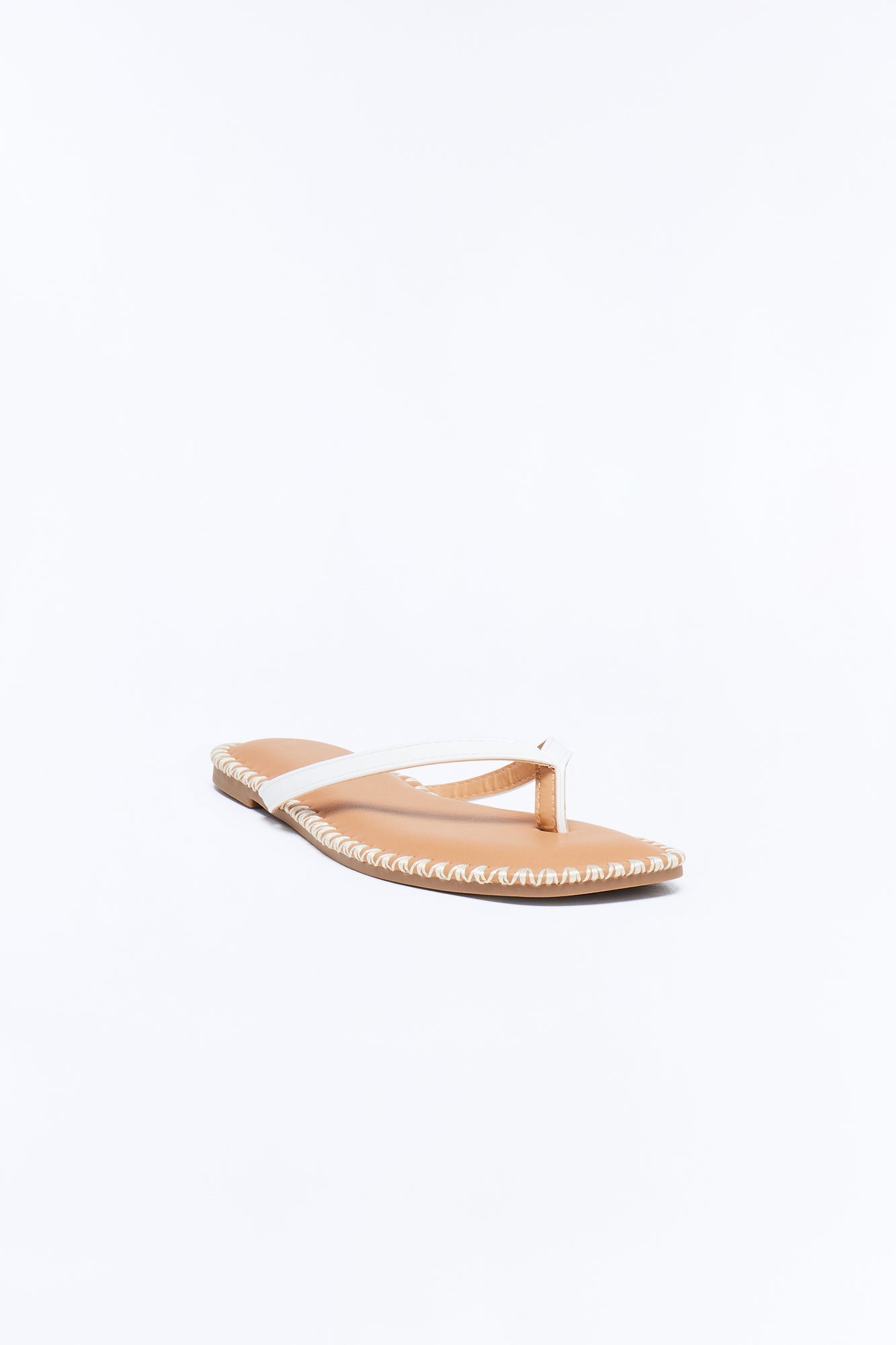 Kassidy Flip Flops - White Fashion Nova