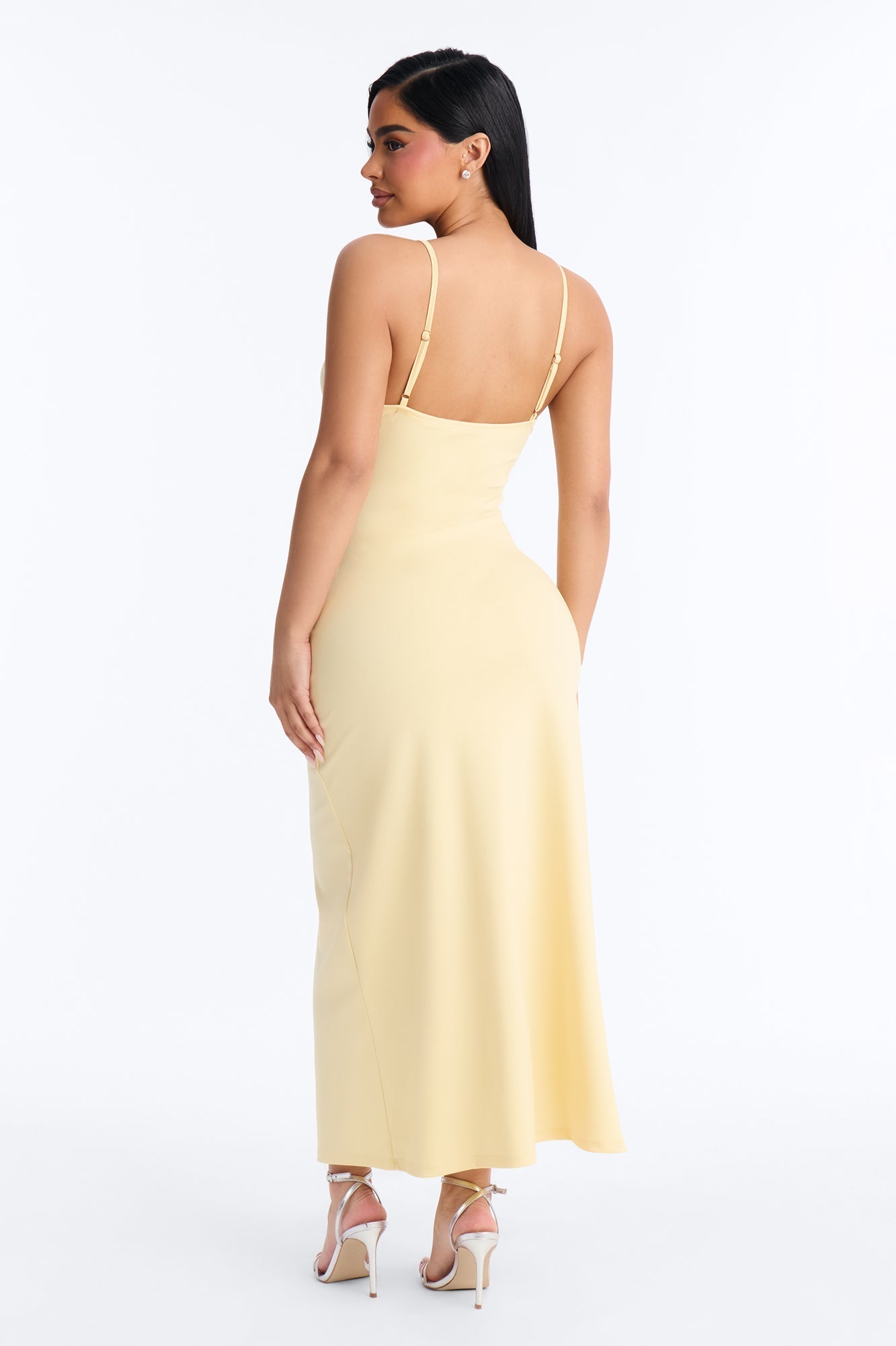 Mariana Lace Trim Midi Dress - Yellow Fashion Nova