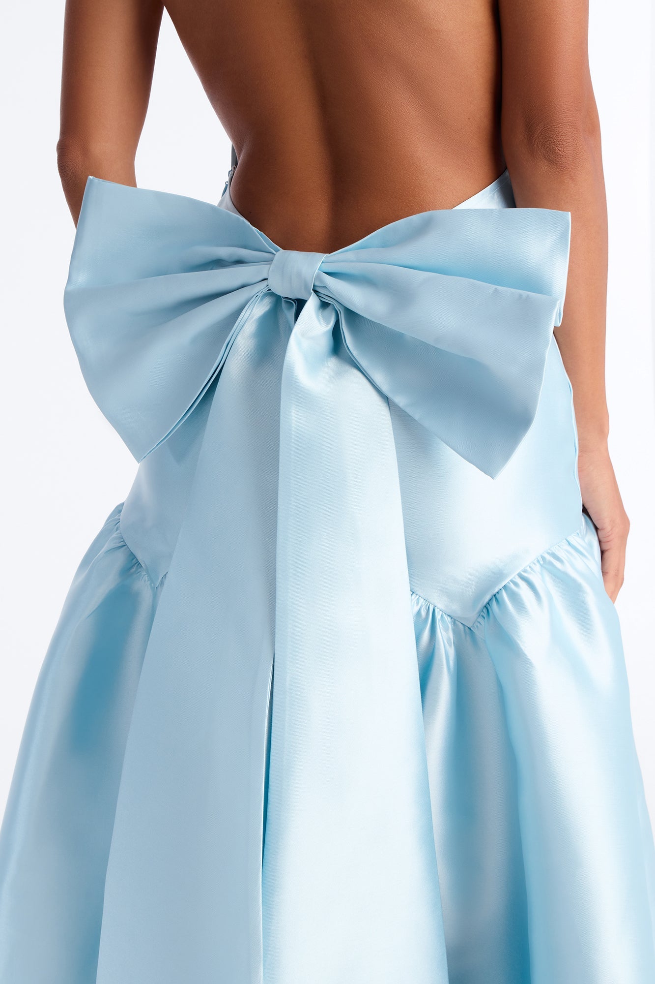 Absolute Stunner Bow Gown - Light Blue Fashion Nova