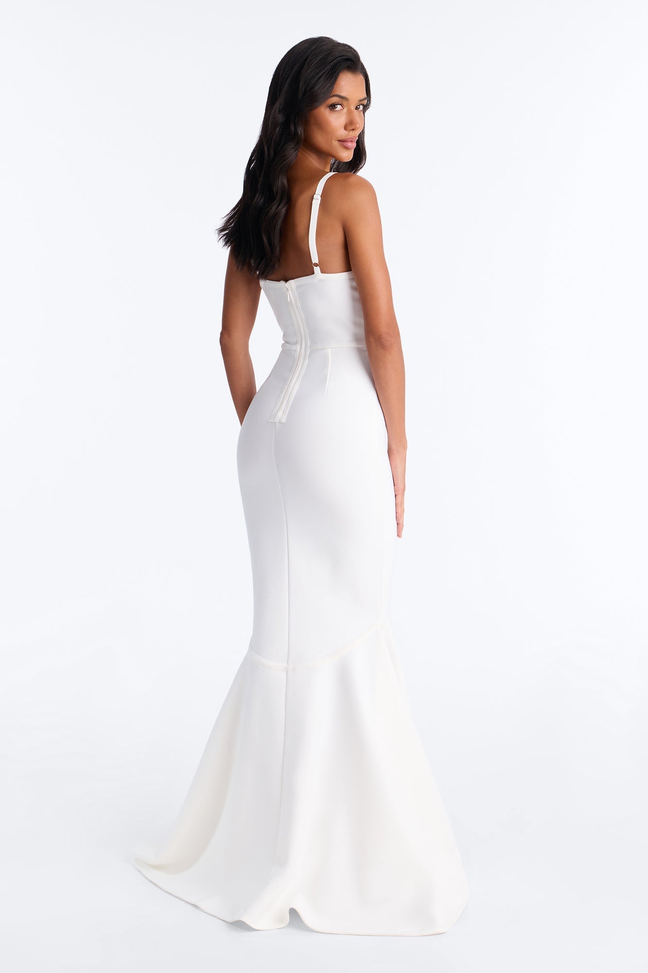 Monique Bandage Mermaid Maxi Dress - White Fashion Nova