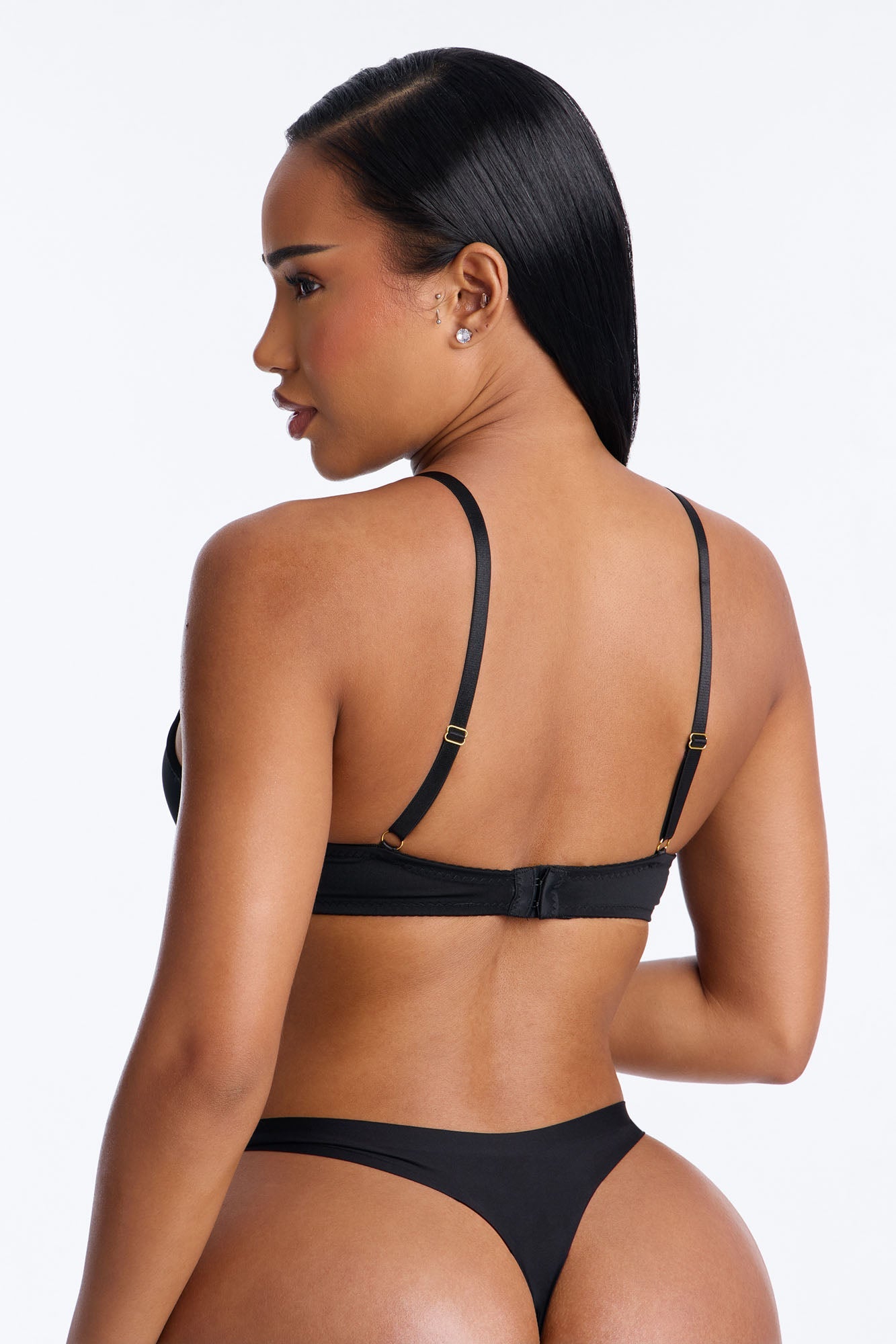 Just Once Underwire Mega Push Up Bra - Black