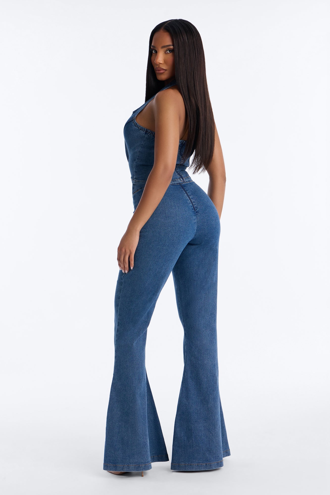 Erin Halter Denim Pant Set - Medium Wash