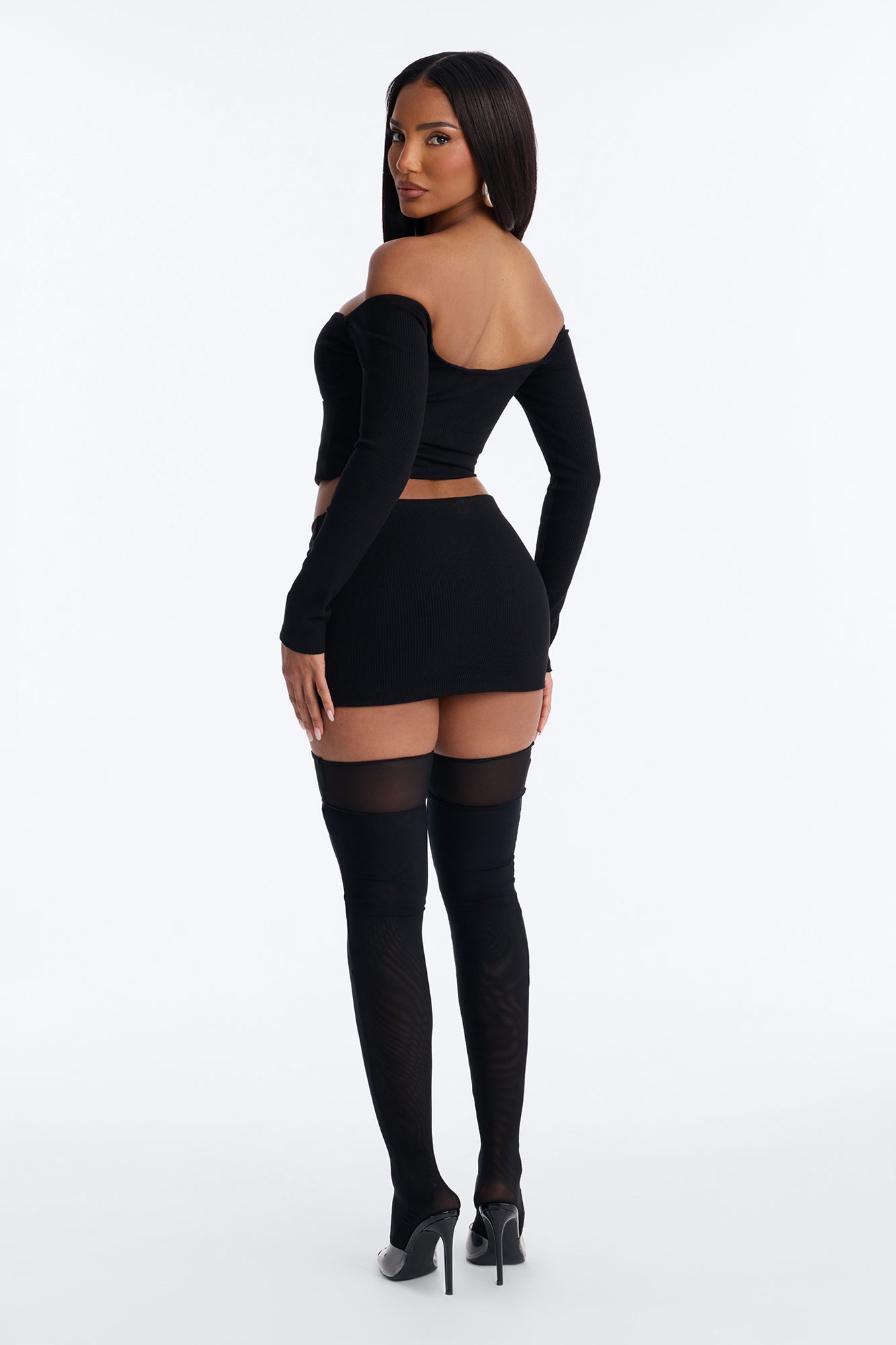 Scarlett Snatched Micro Mini Skort Set - Black