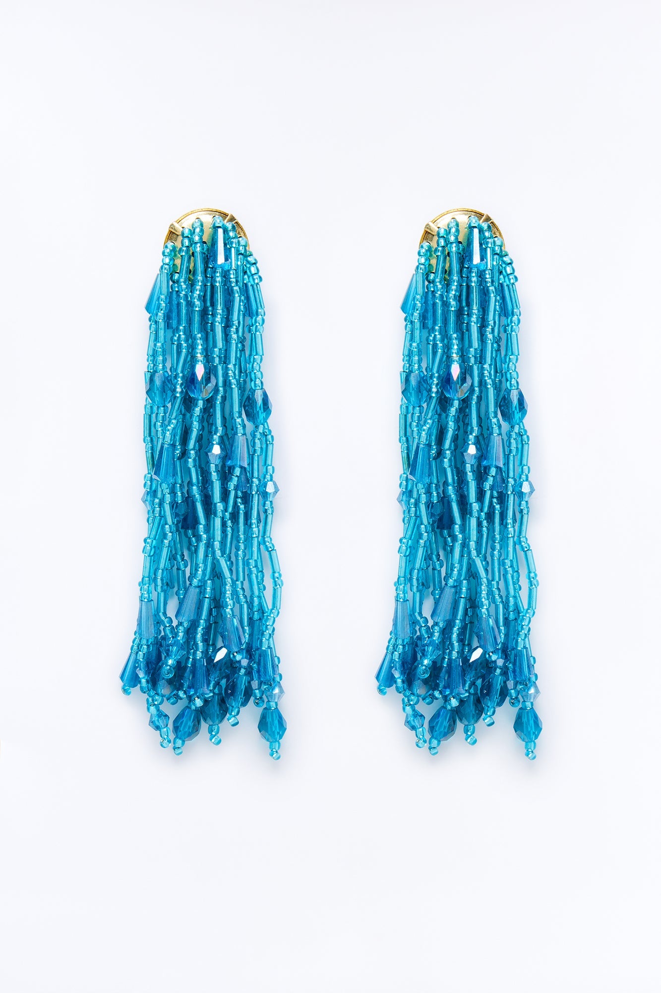Beach Blossom Drop Earrings - Blue