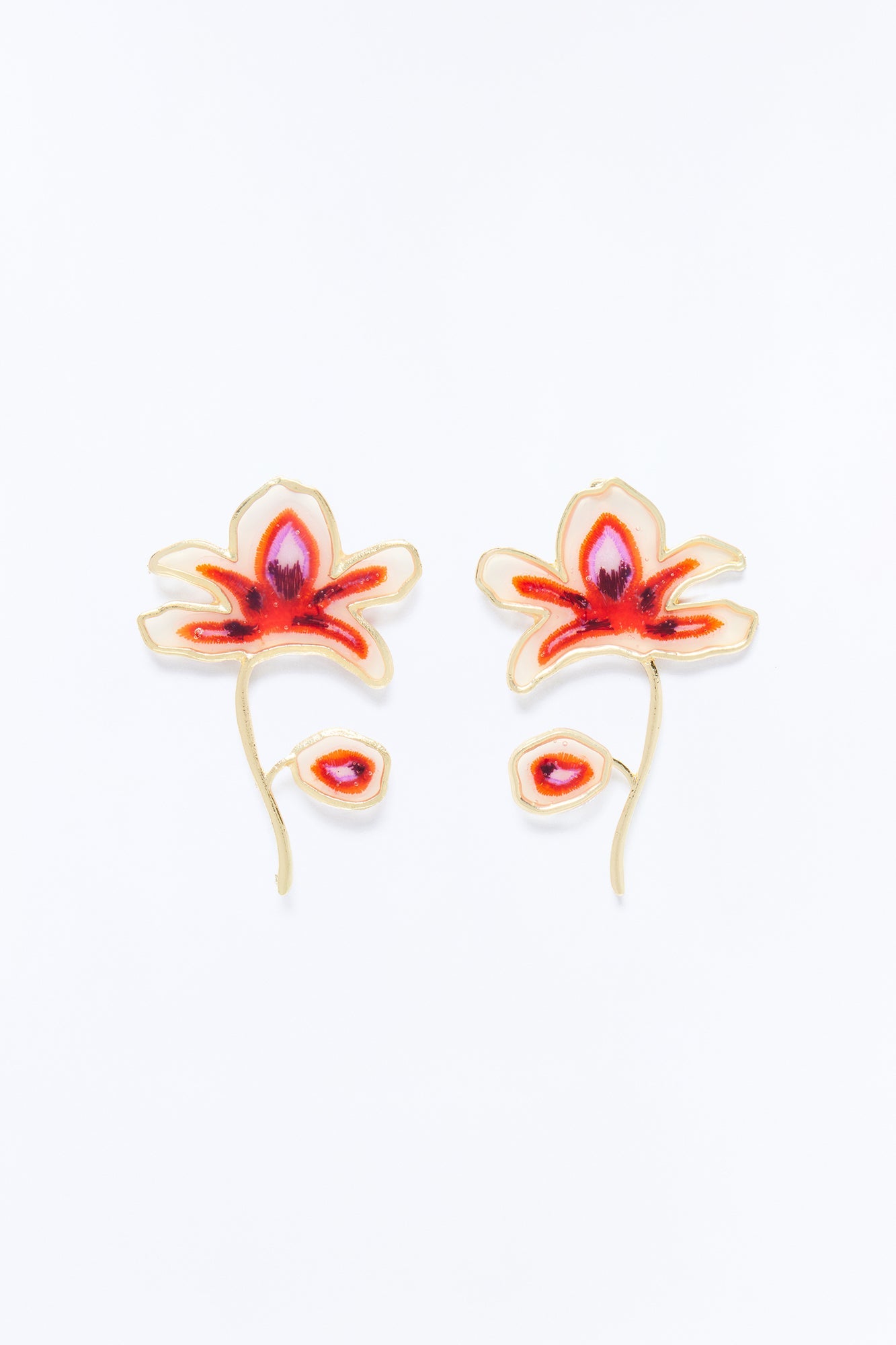 Petal Muse Drop Earrings - Gold/combo