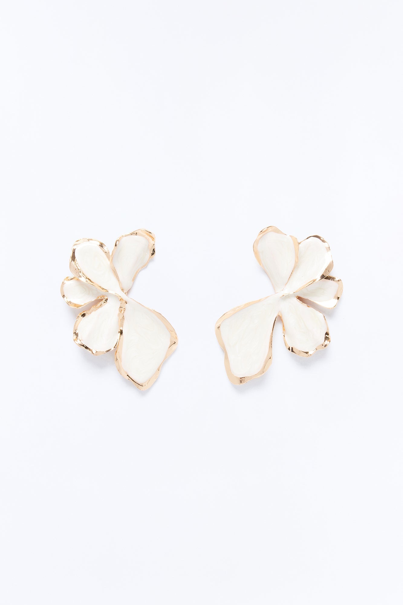 Garden Elegance Drop Earrings - White