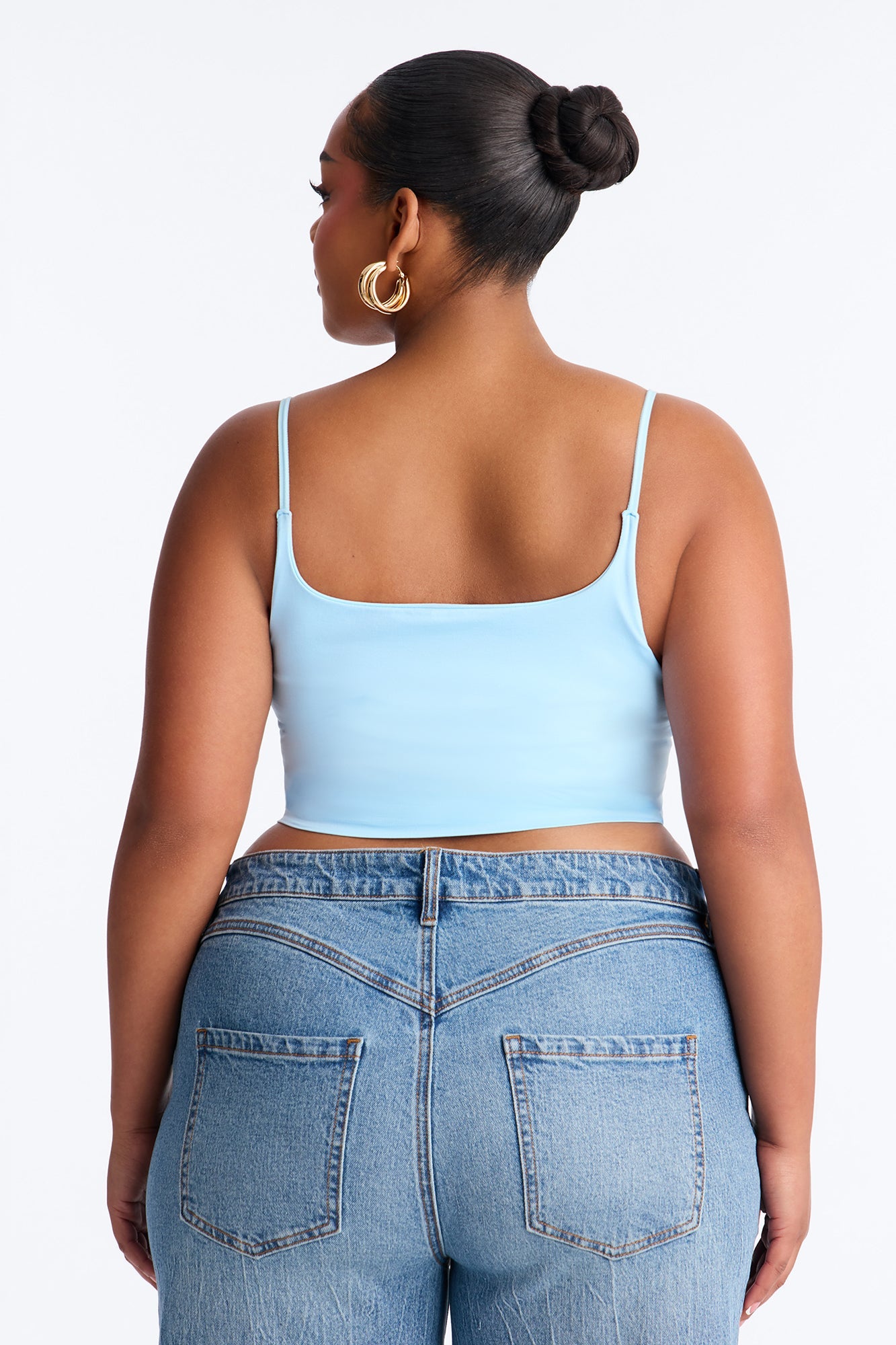 Katrina Scoop Neck Cami Top - Blue