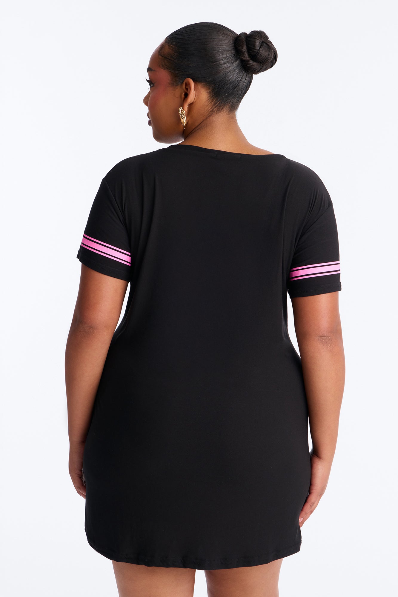 God Is Good Short Sleeve PJ Sleep Shirt - Black/Pink