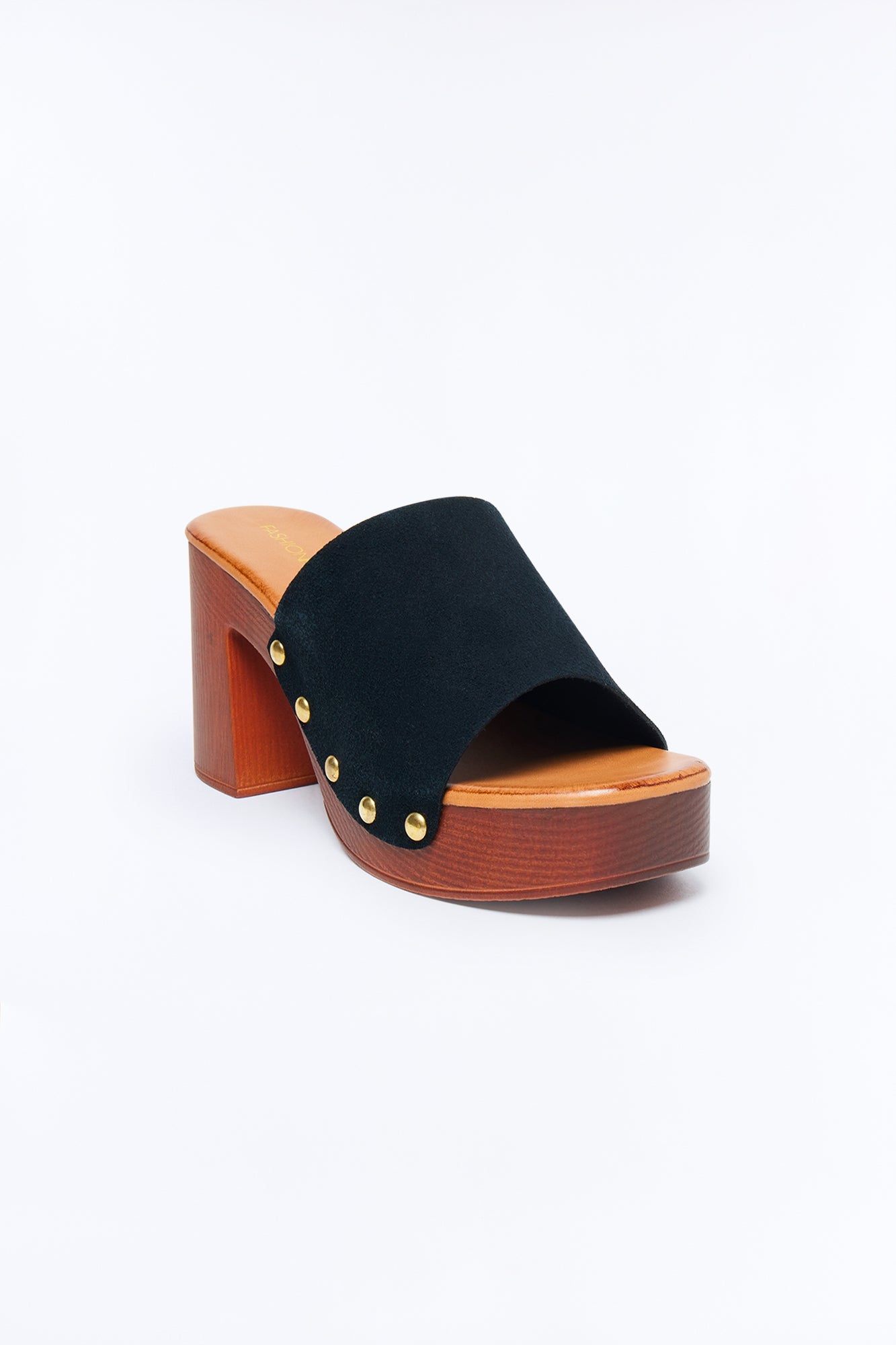 Olivia Platform Mules - Black