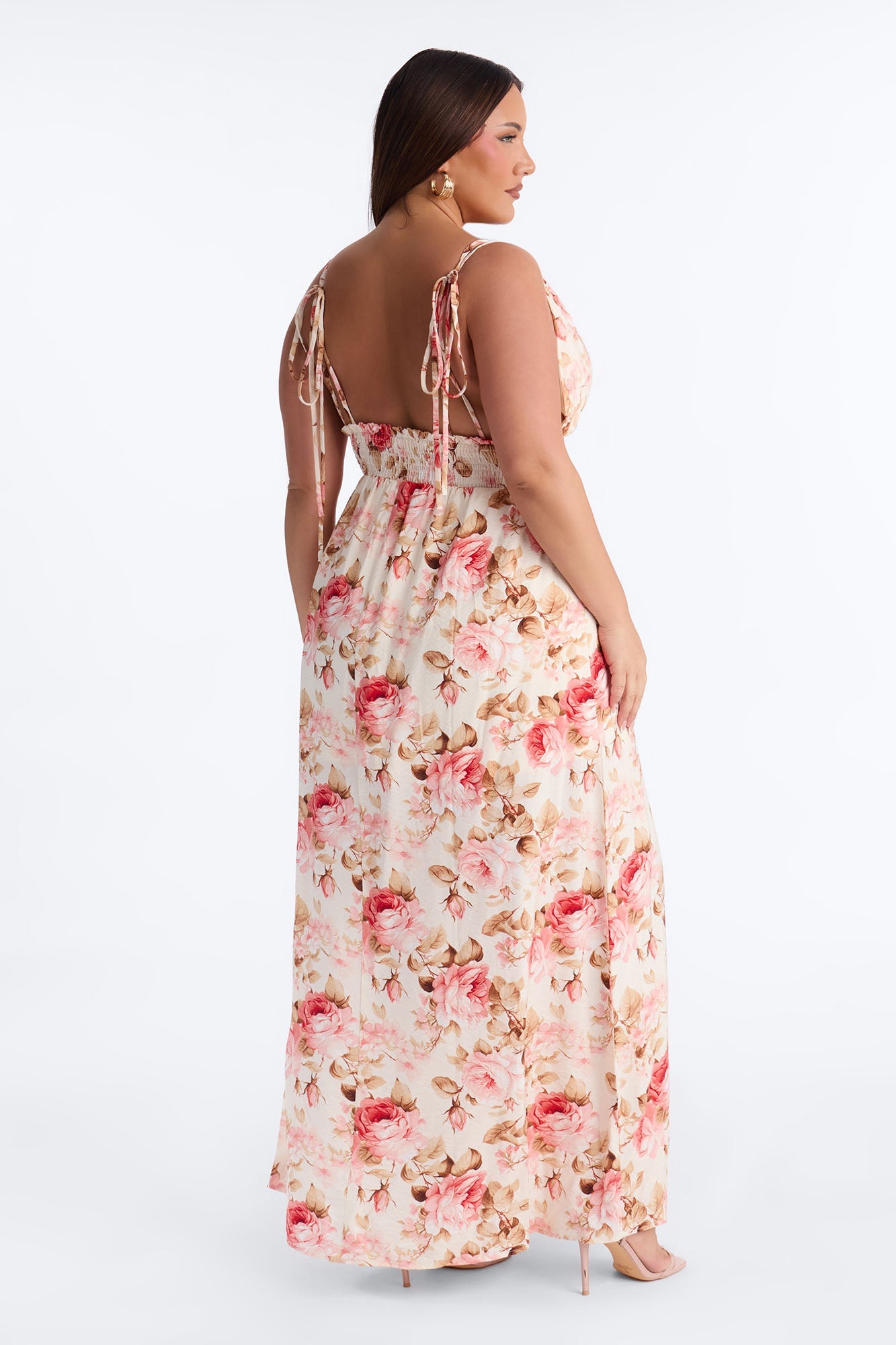 Maisie Smocked Maxi Dress - Pink/combo