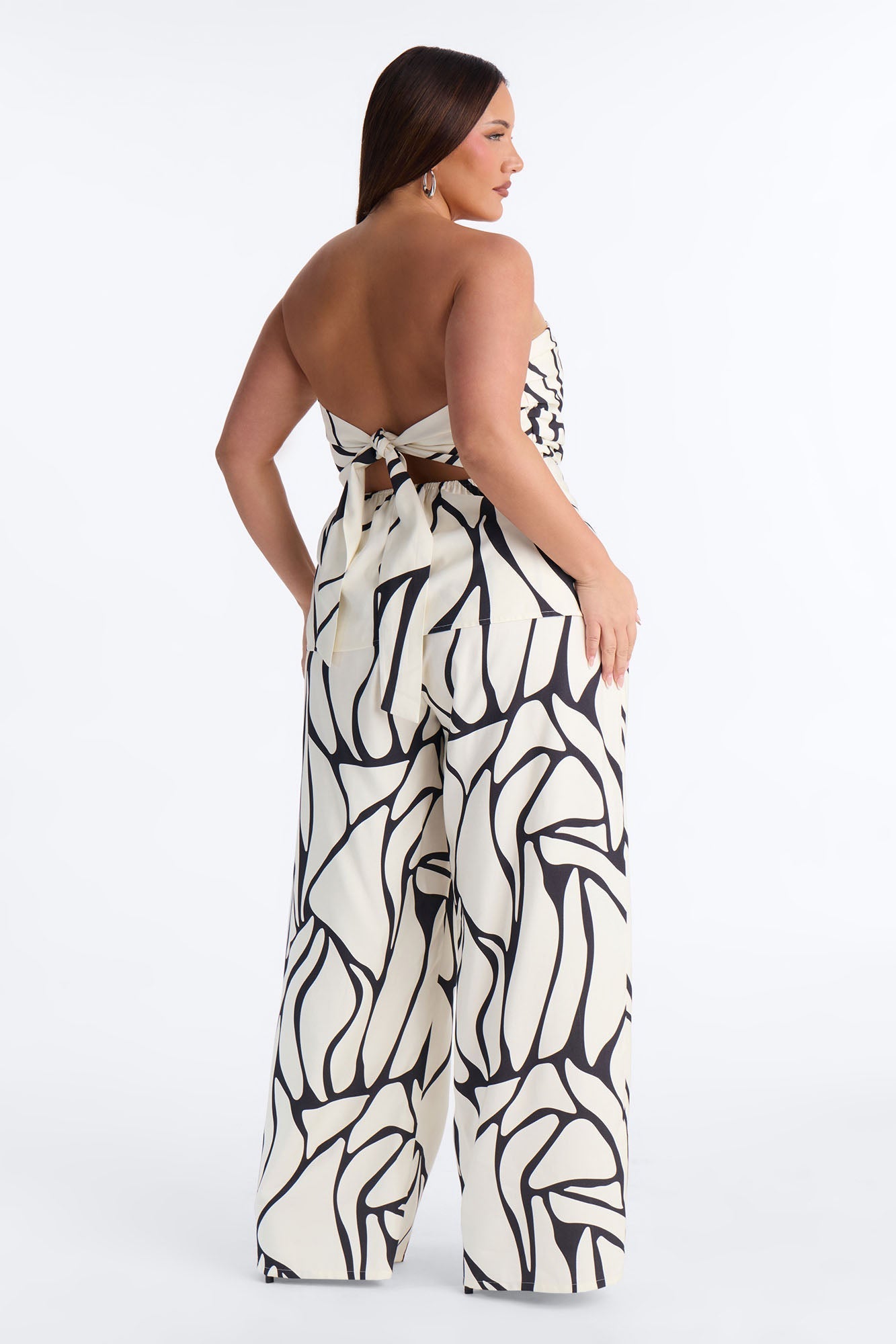 Tracy Strapless Pant Set - Ivory Fashion Nova
