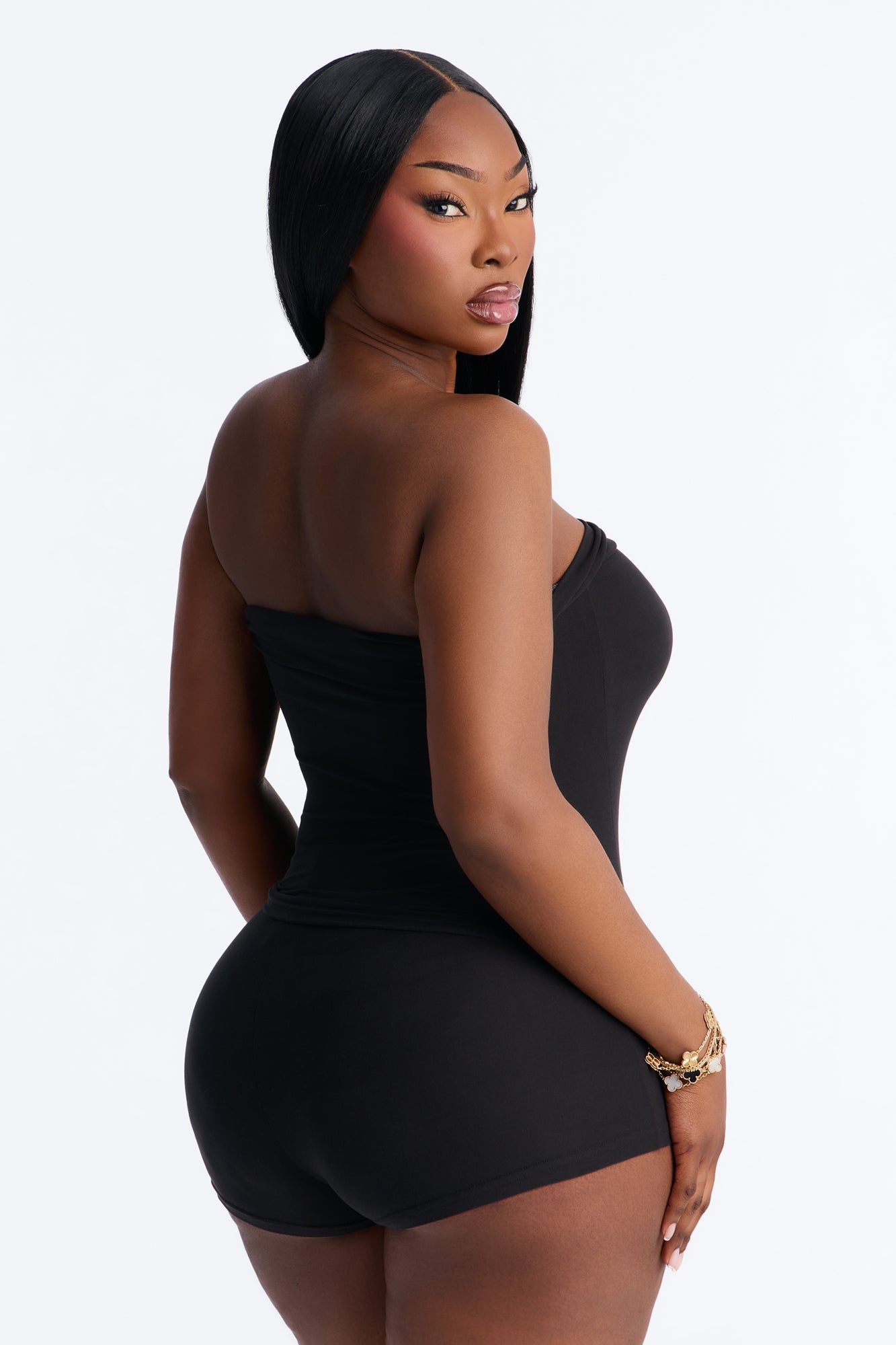 Let's Bach Squad PJ Strapless Top & Short Set - Black/White