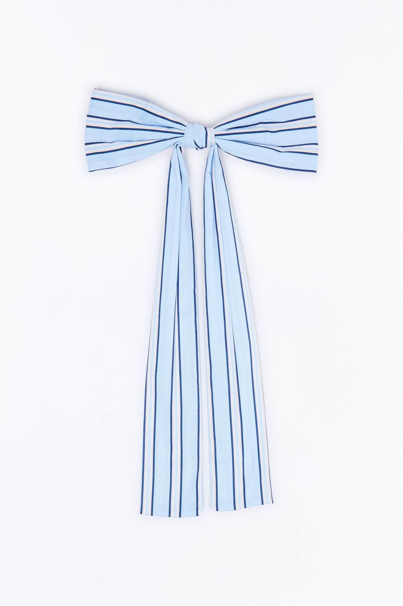 Line Up Bow Hair Clip - Blue/combo