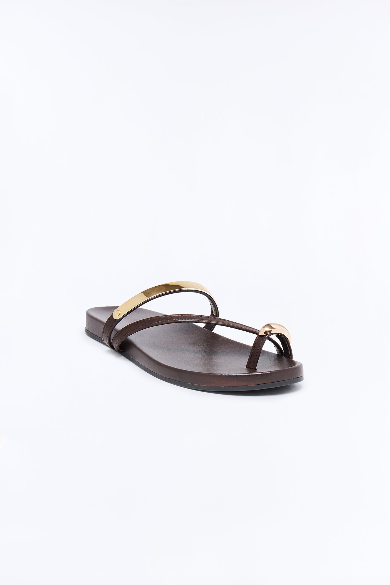 Renee Toe Ring Sandals - Brown