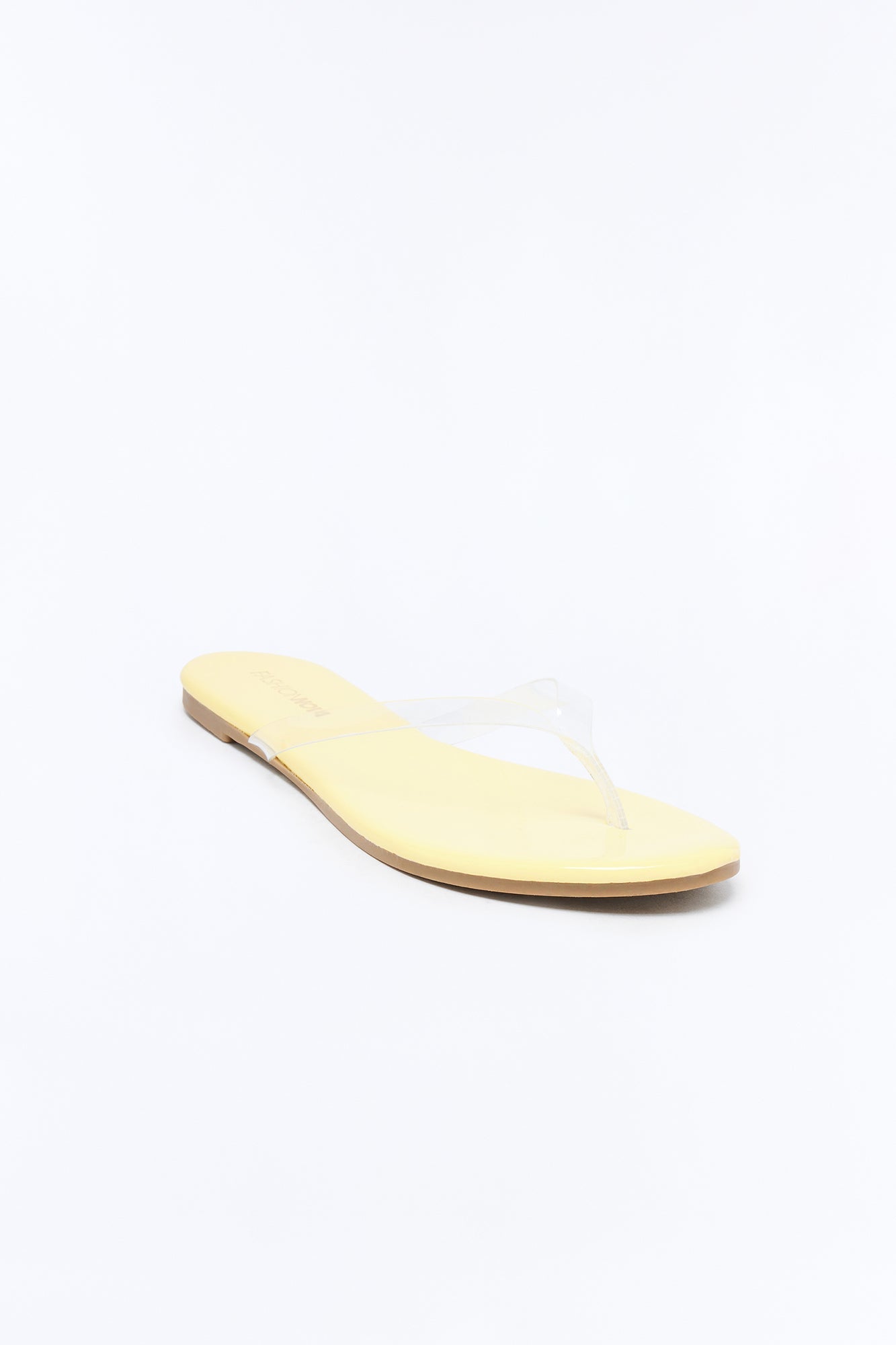 Papaya Clear Strap Flip Flops - Yellow