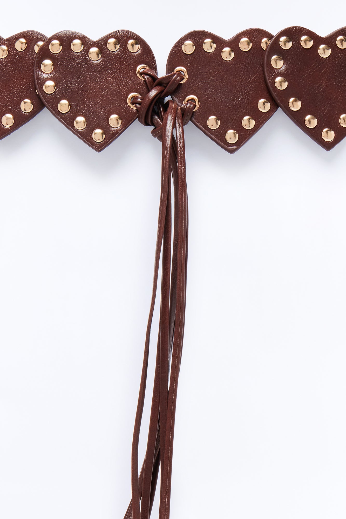 Love Lost Faux Leather Tie Belt - Brown/combo