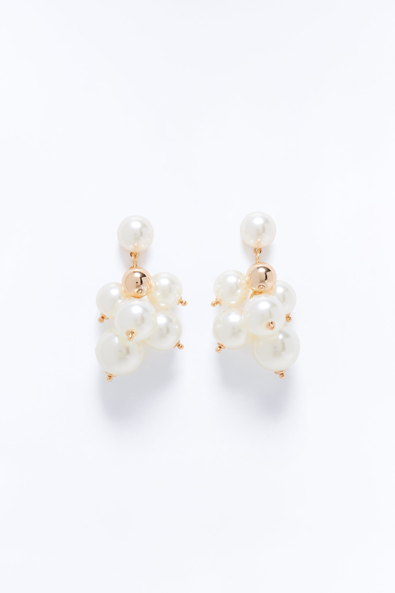 Pearl Bloom Earrings - White/Gold
