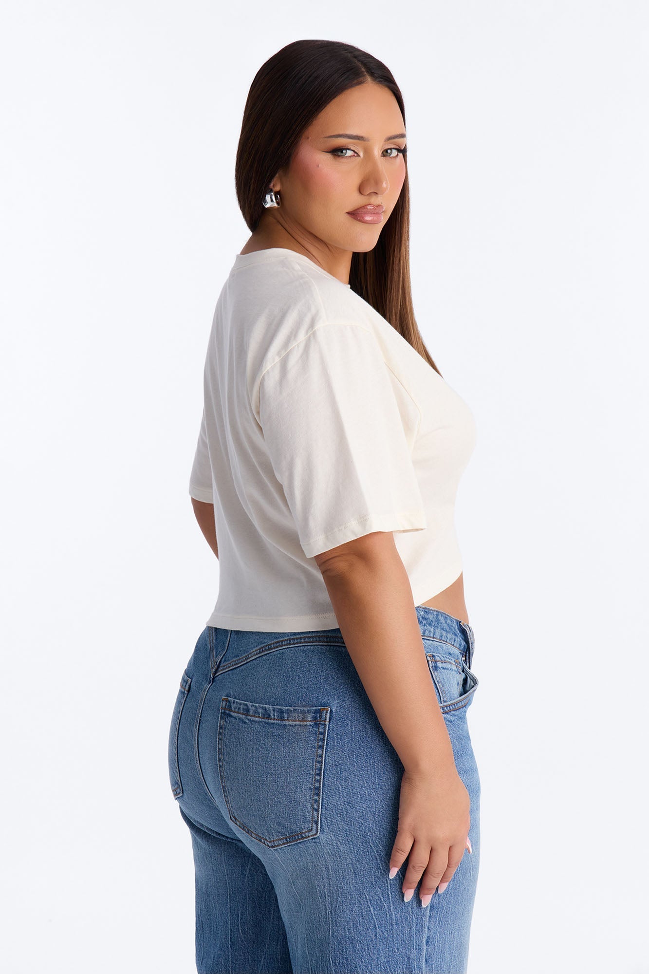 Bride Vibes Cropped Tee - Cream