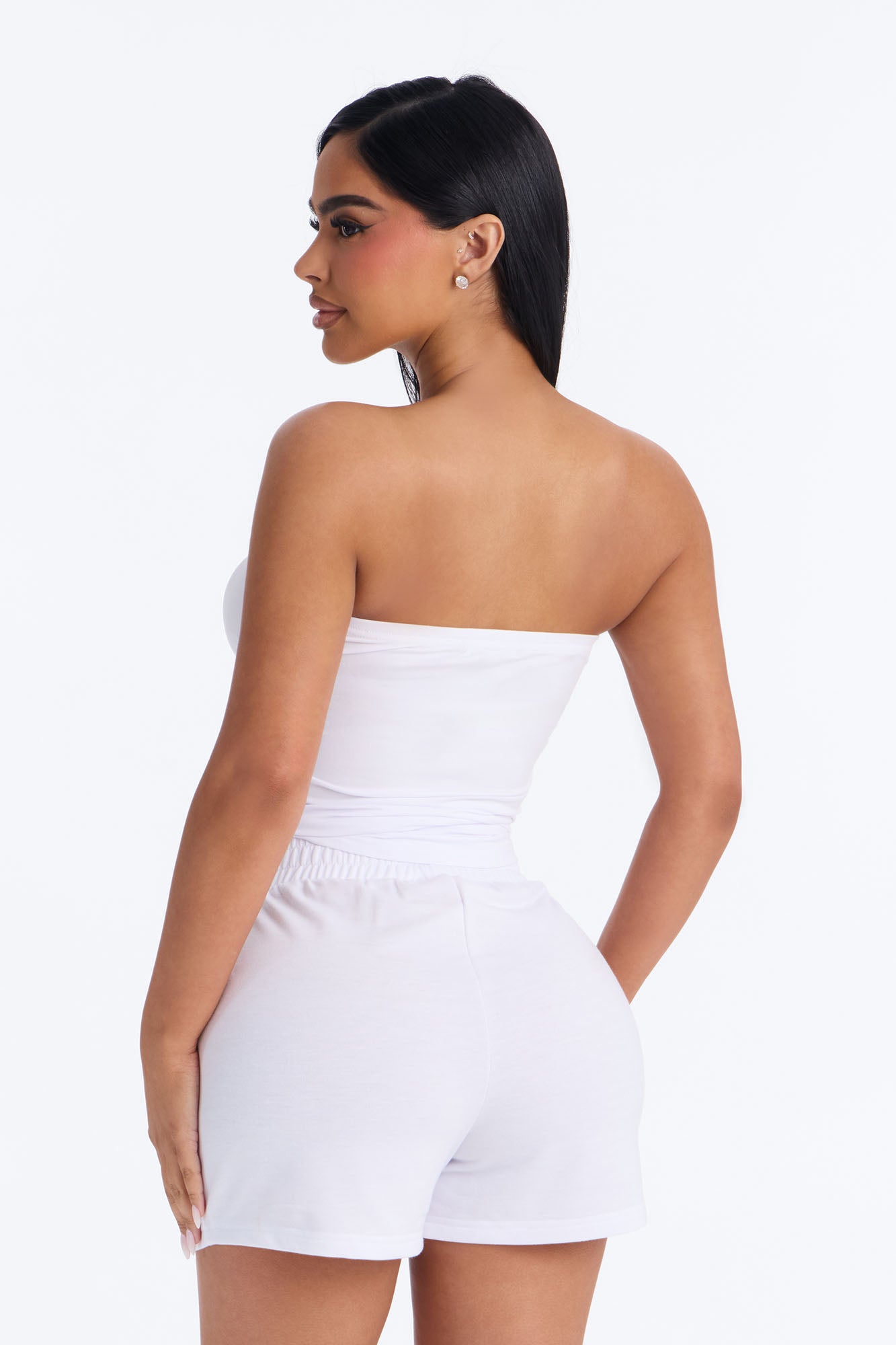 Denise Tube Top Short Set - White