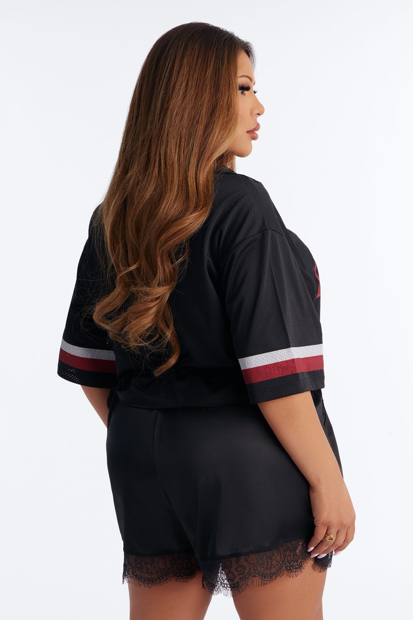 NBA Chicago Bulls Cropped Top - Black
