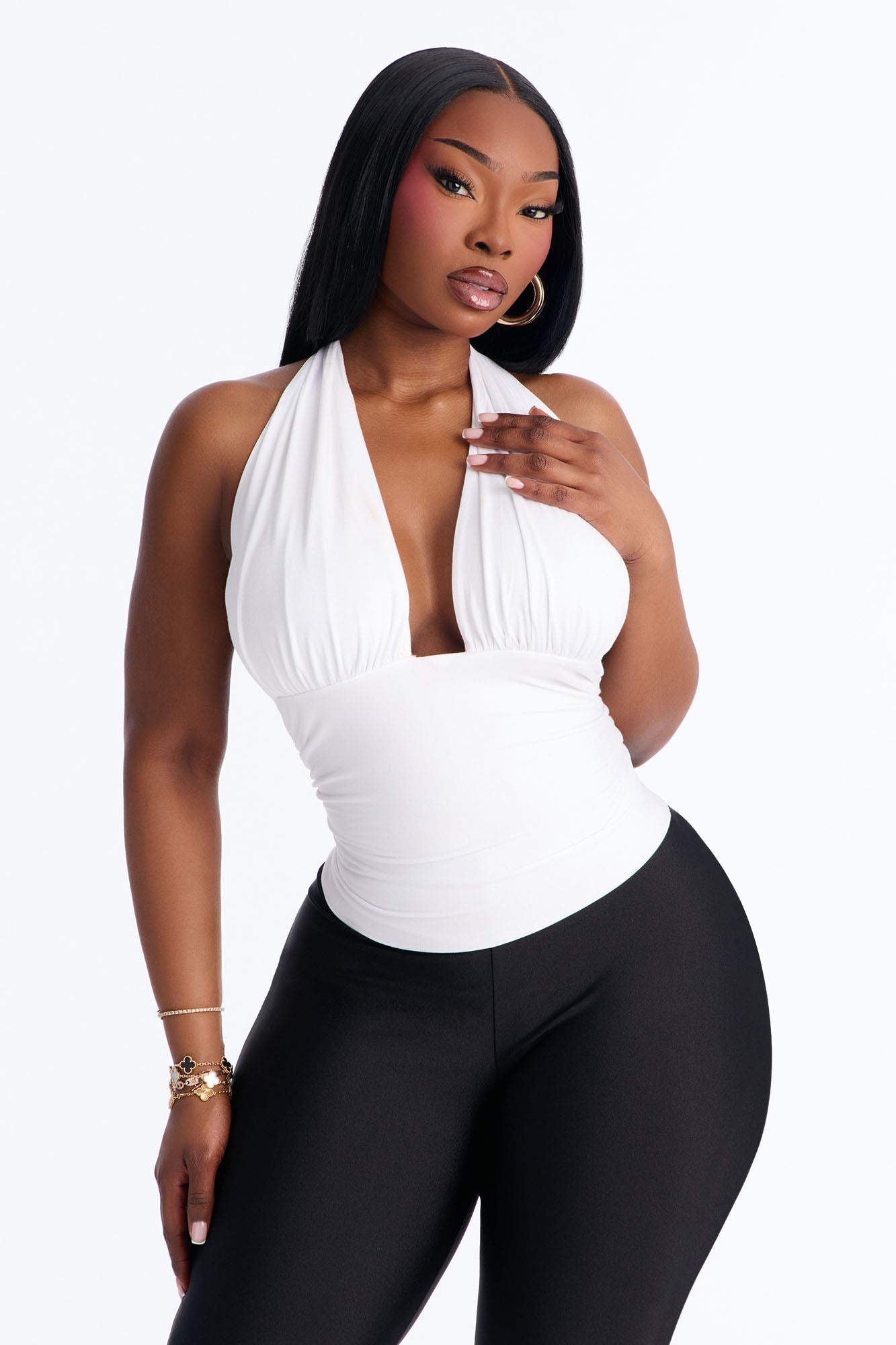 Side Attraction One Shoulder Ruched Top - White Fashion Nova