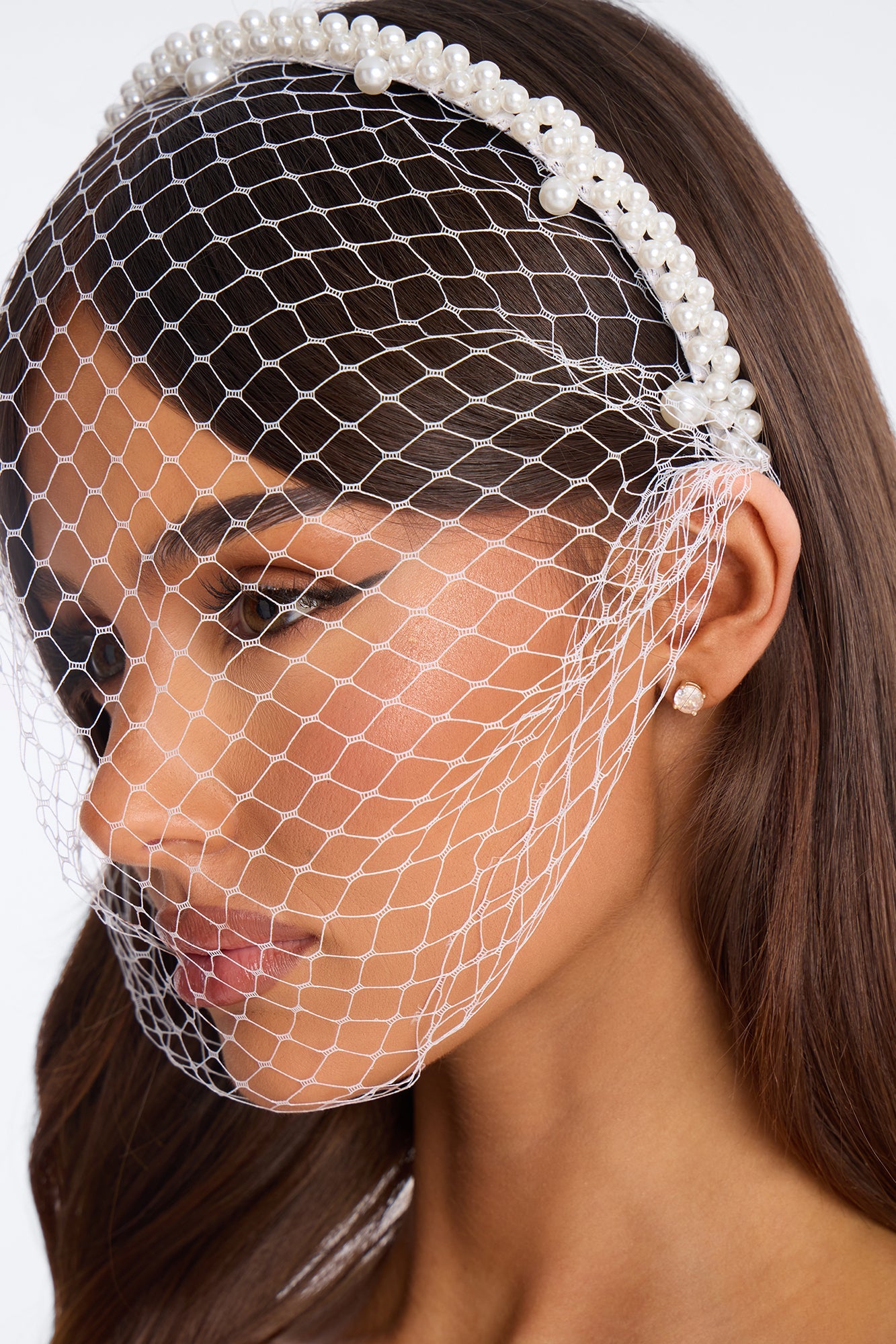 Pure Pearls Veil Headband - Ivory
