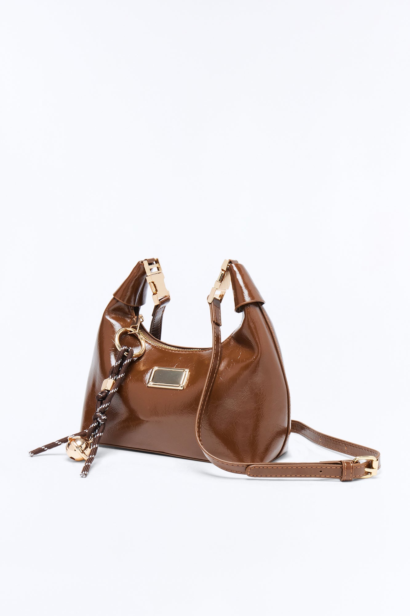 Can't Take It Back Faux Leather Satchel Bag - Brown
