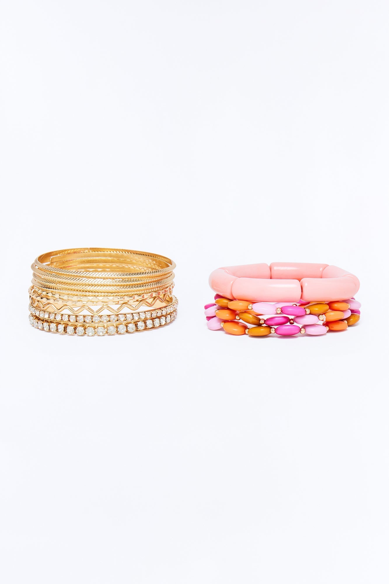 Helen 13 Piece Bracelet Set - Pink/combo Fashion Nova