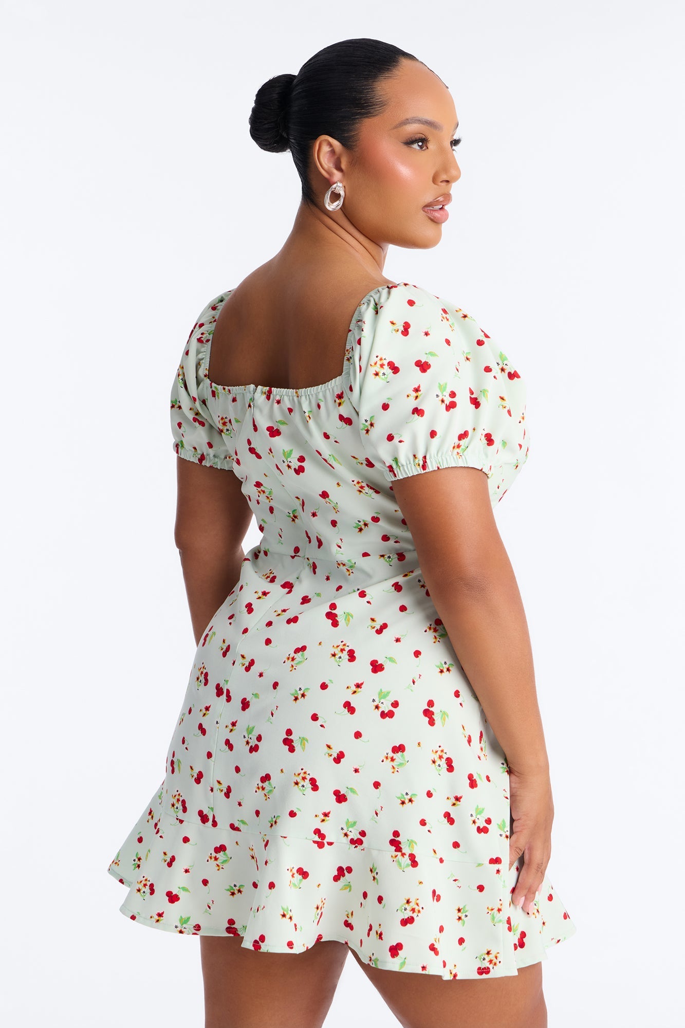 Kessie Floral Mini Dress - Mint/Multi