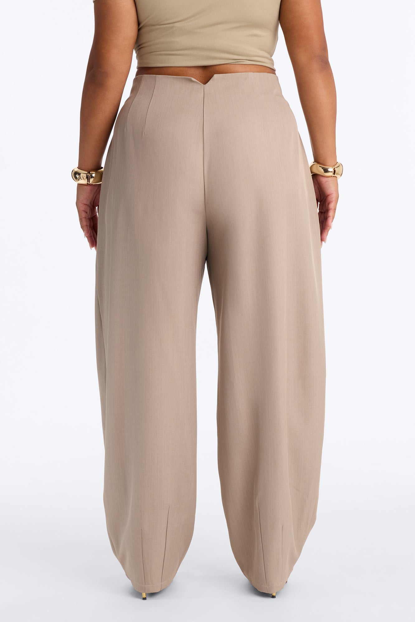Margaret Barrel Trouser Pants 32″ - Stone