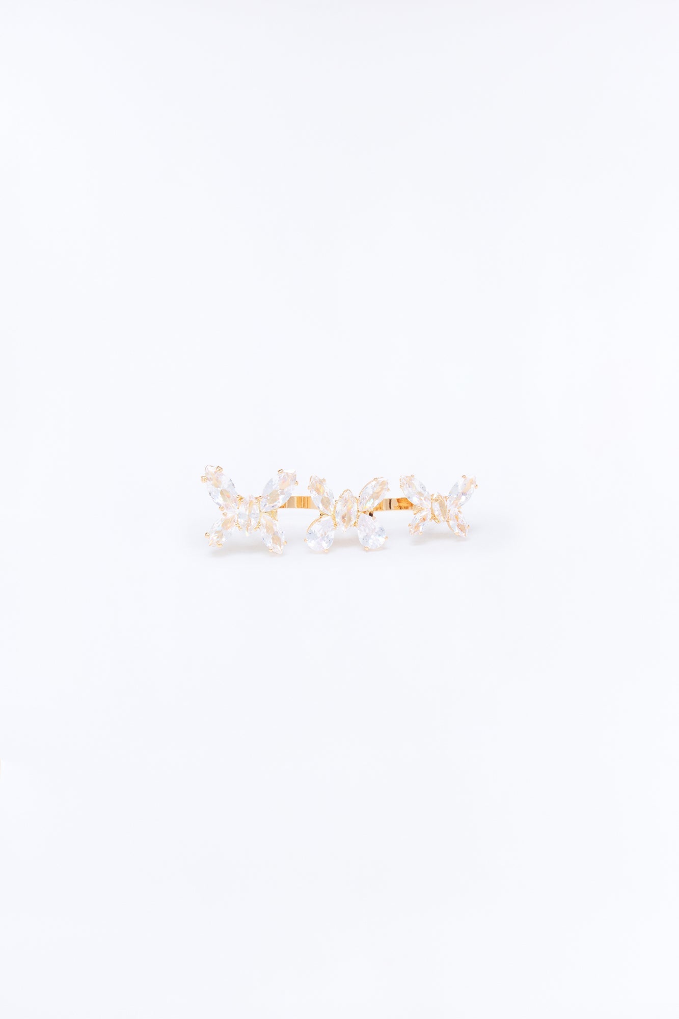 Fluttering Gems Toe Ring - Gold