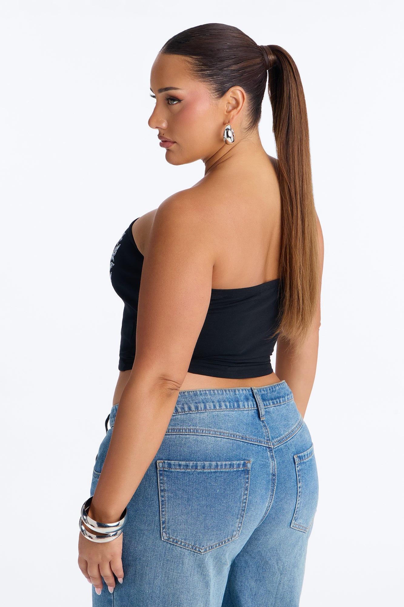 Von Dutch Rocker Tube Top - Black