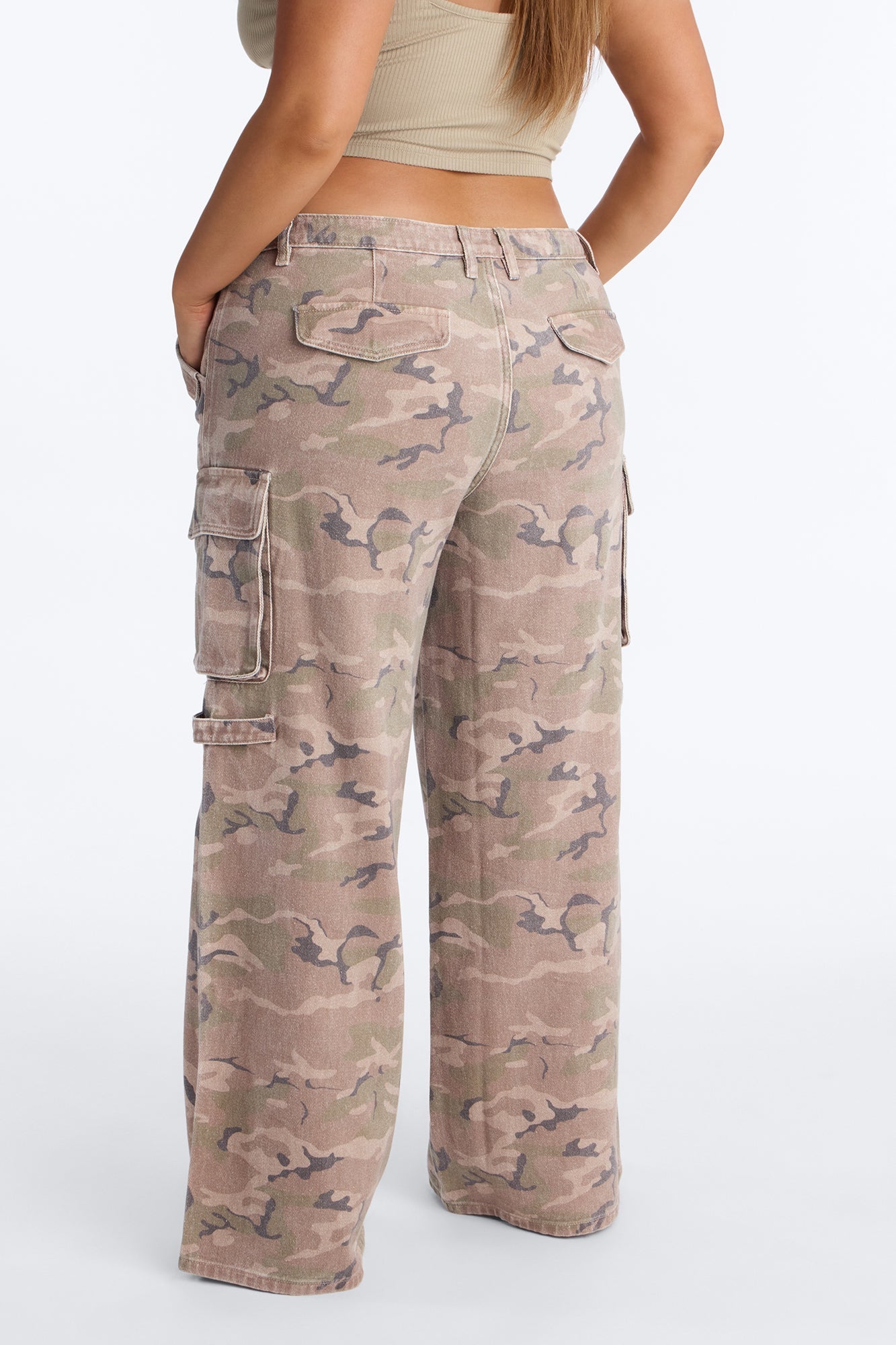 Rough Edge Low Rise Camouflage Cargo Pant - Brown/combo