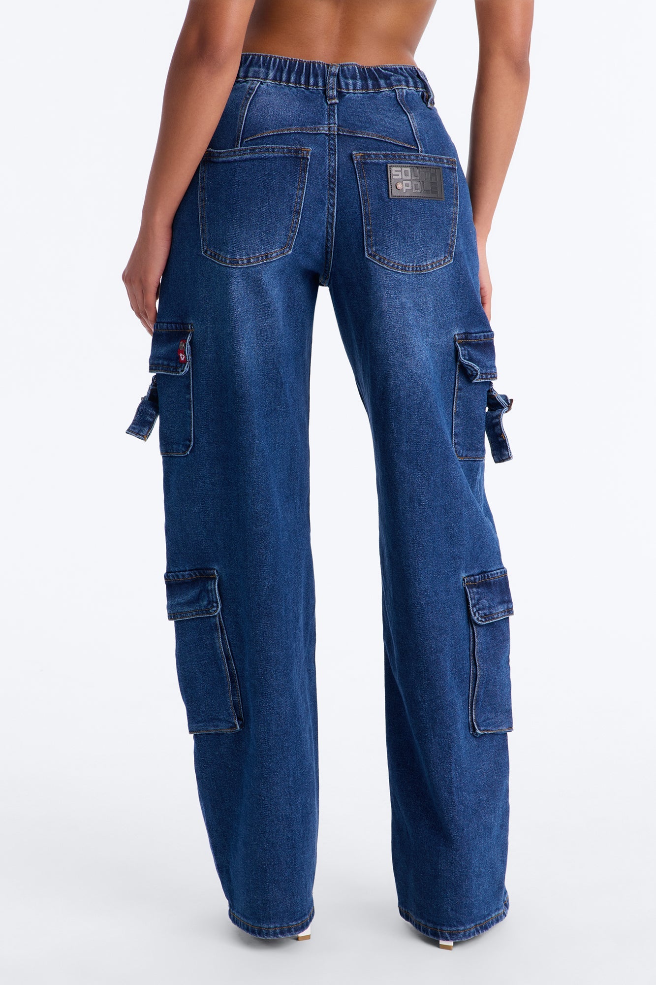 Southpole Loose Cargo Jeans - Dark Wash