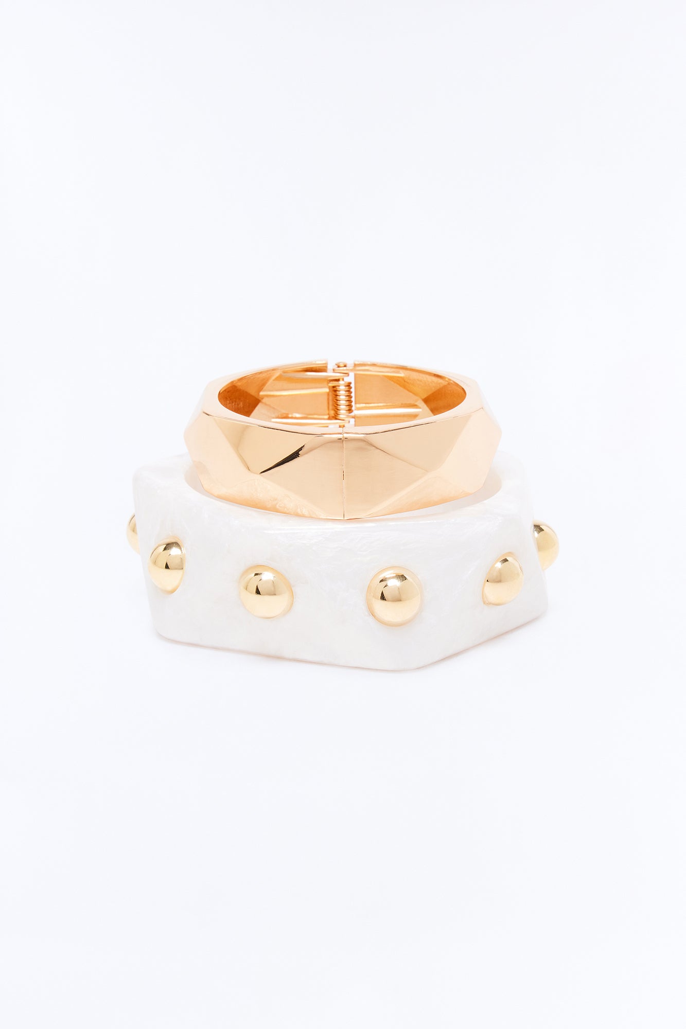 Urban Siren 2 Piece Bracelet Set - Gold/combo