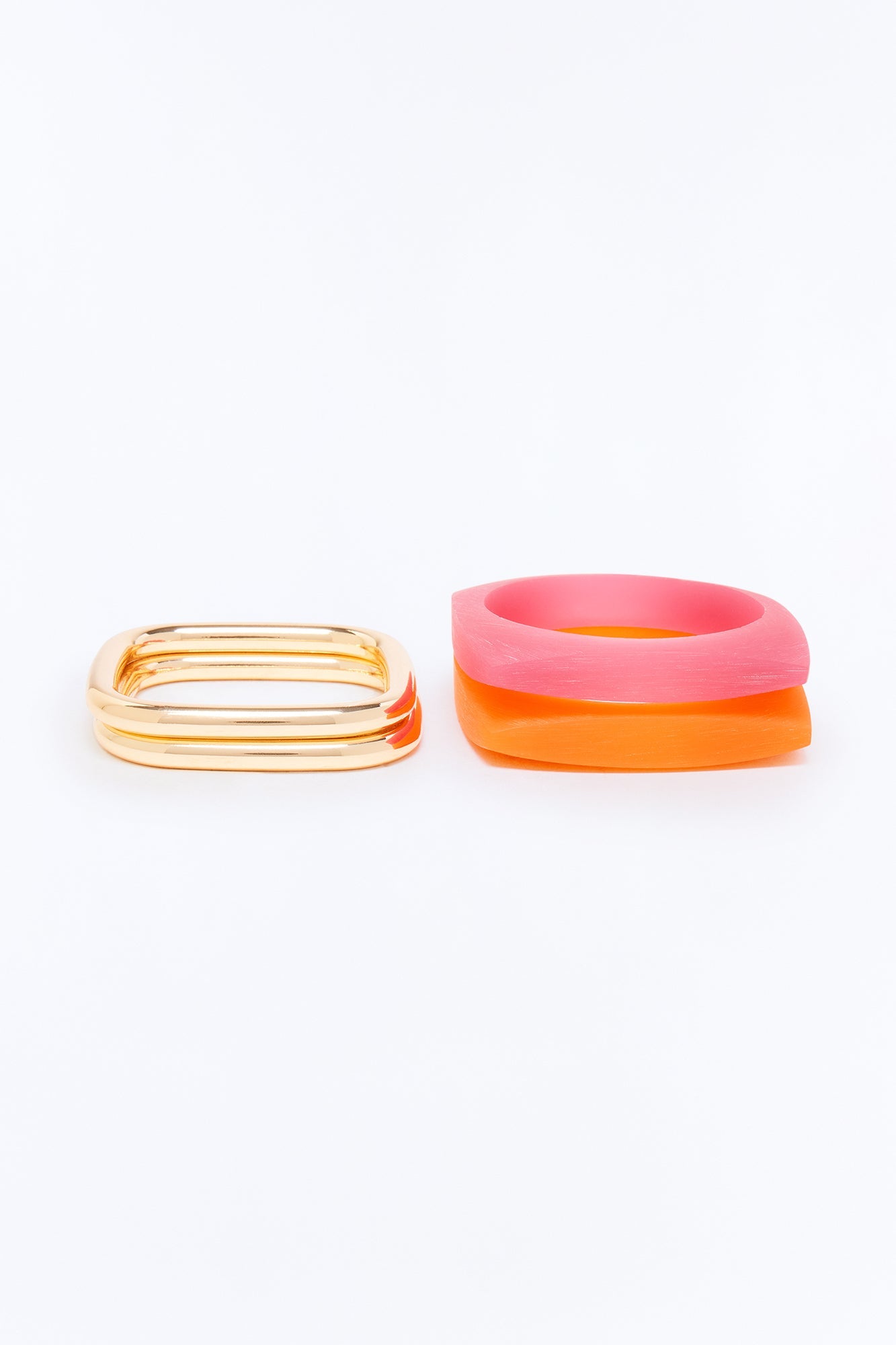 Good Vibrations 4 Piece Bracelet Set - Gold/Orange
