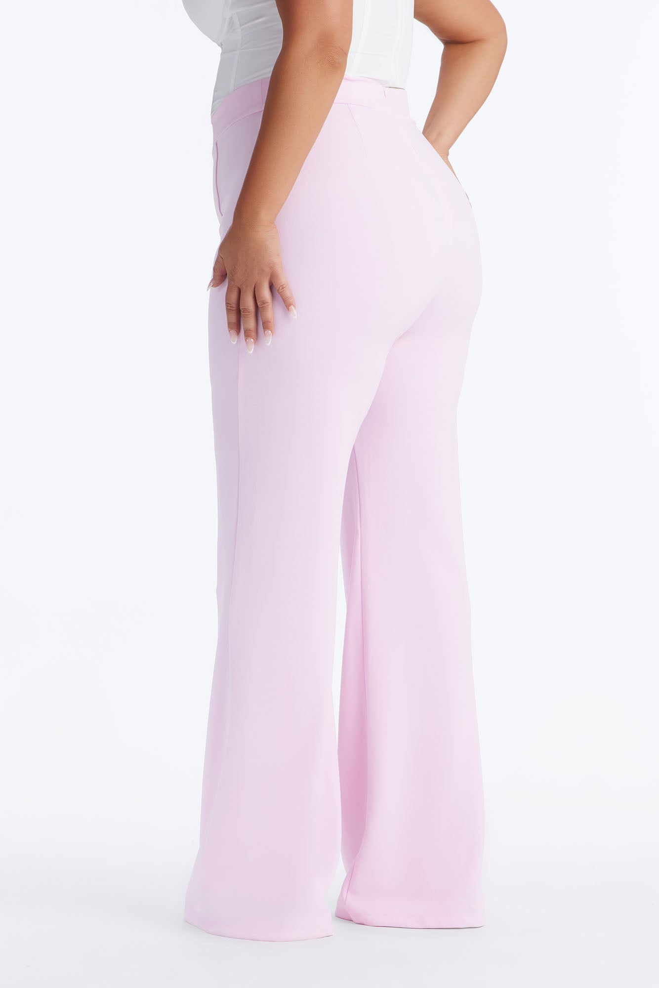 Tall Victoria High Waisted Dress Pants - Light Pink