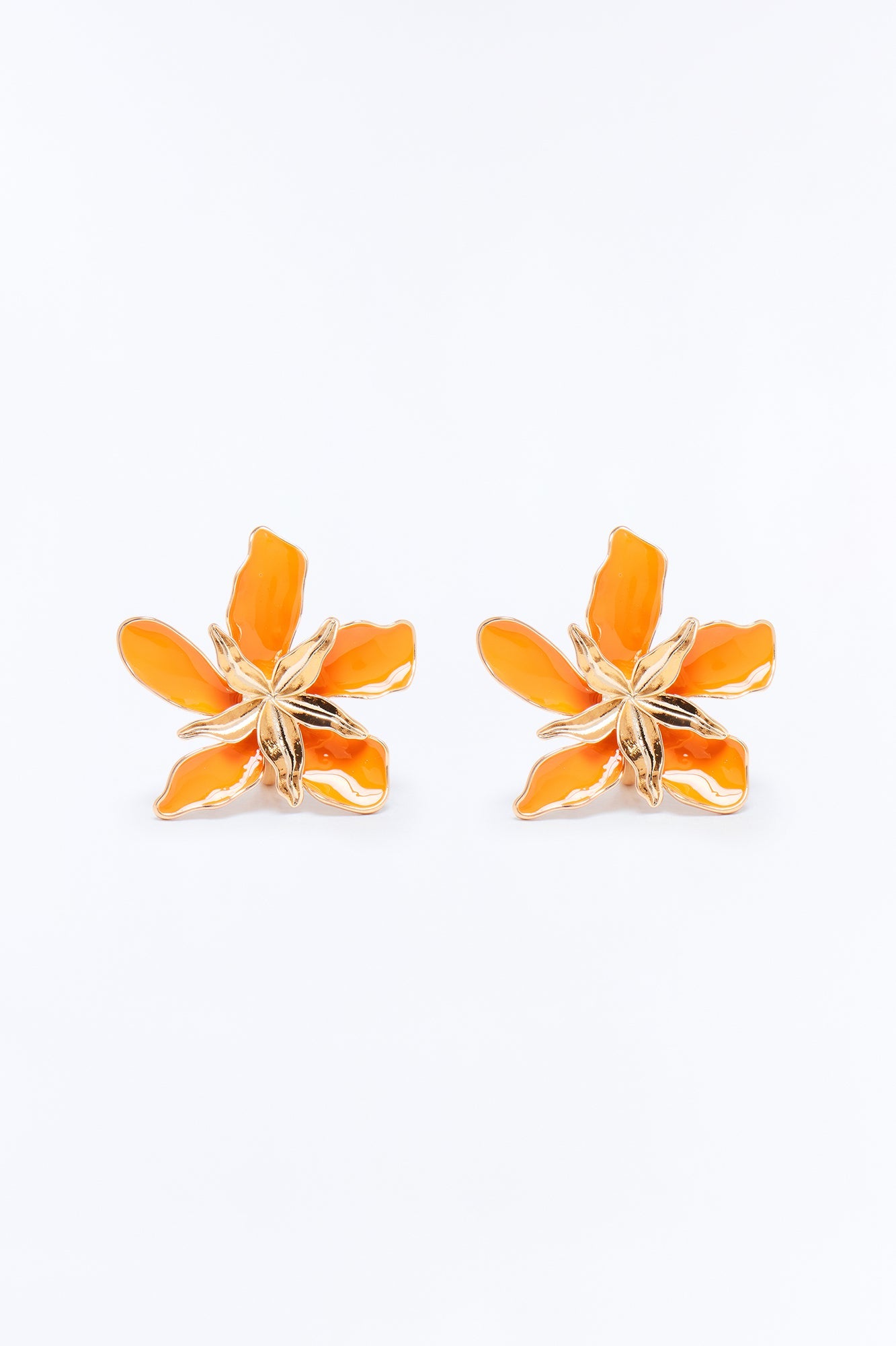 Lilly Floral Statement Ring - Orange/combo