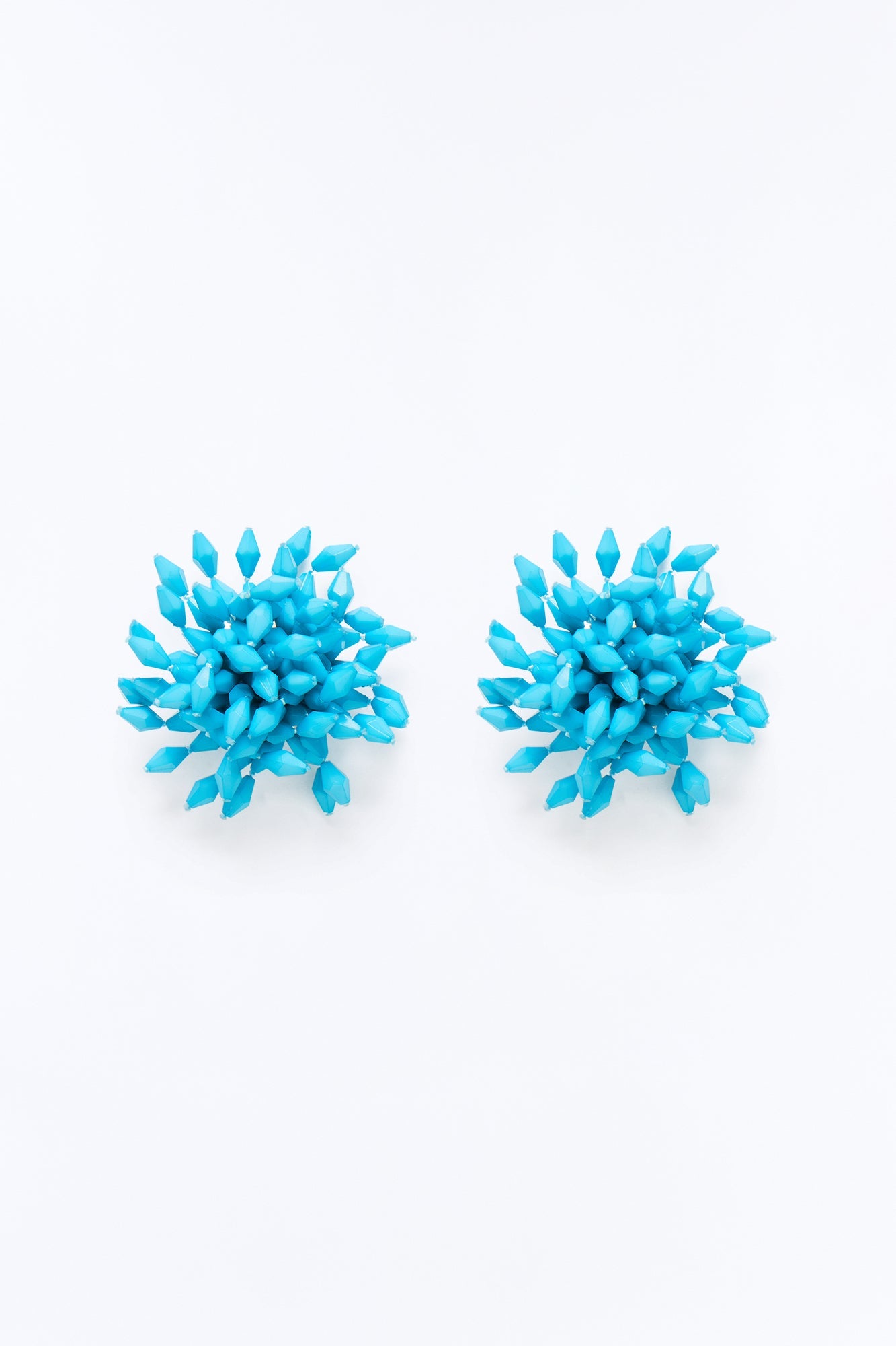 Feel The Rush Beaded Drop Earrings - Turquoise