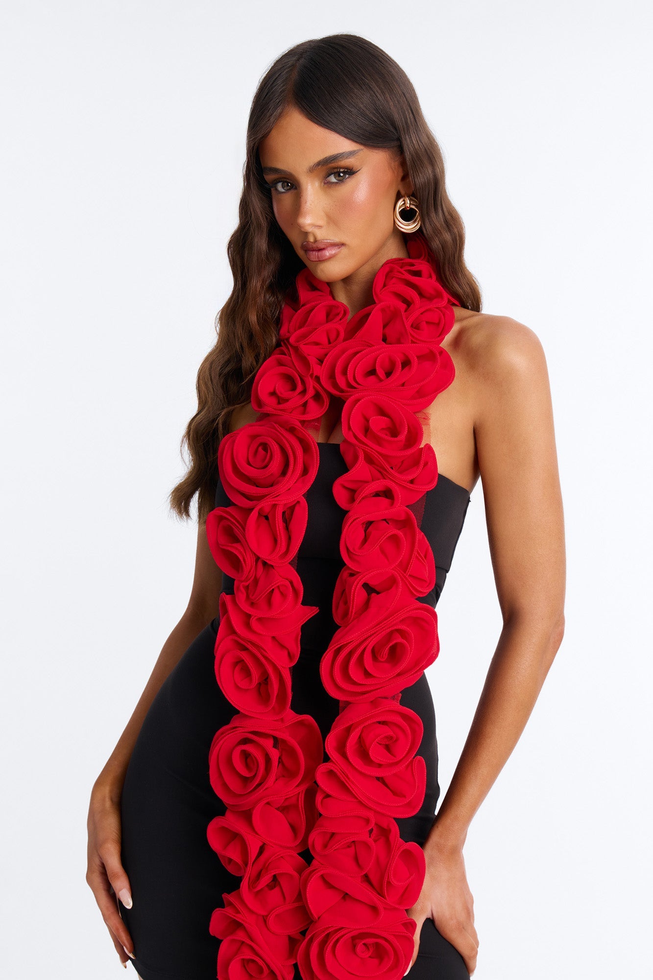 Deeply Madly Love Rose Necklace - Red