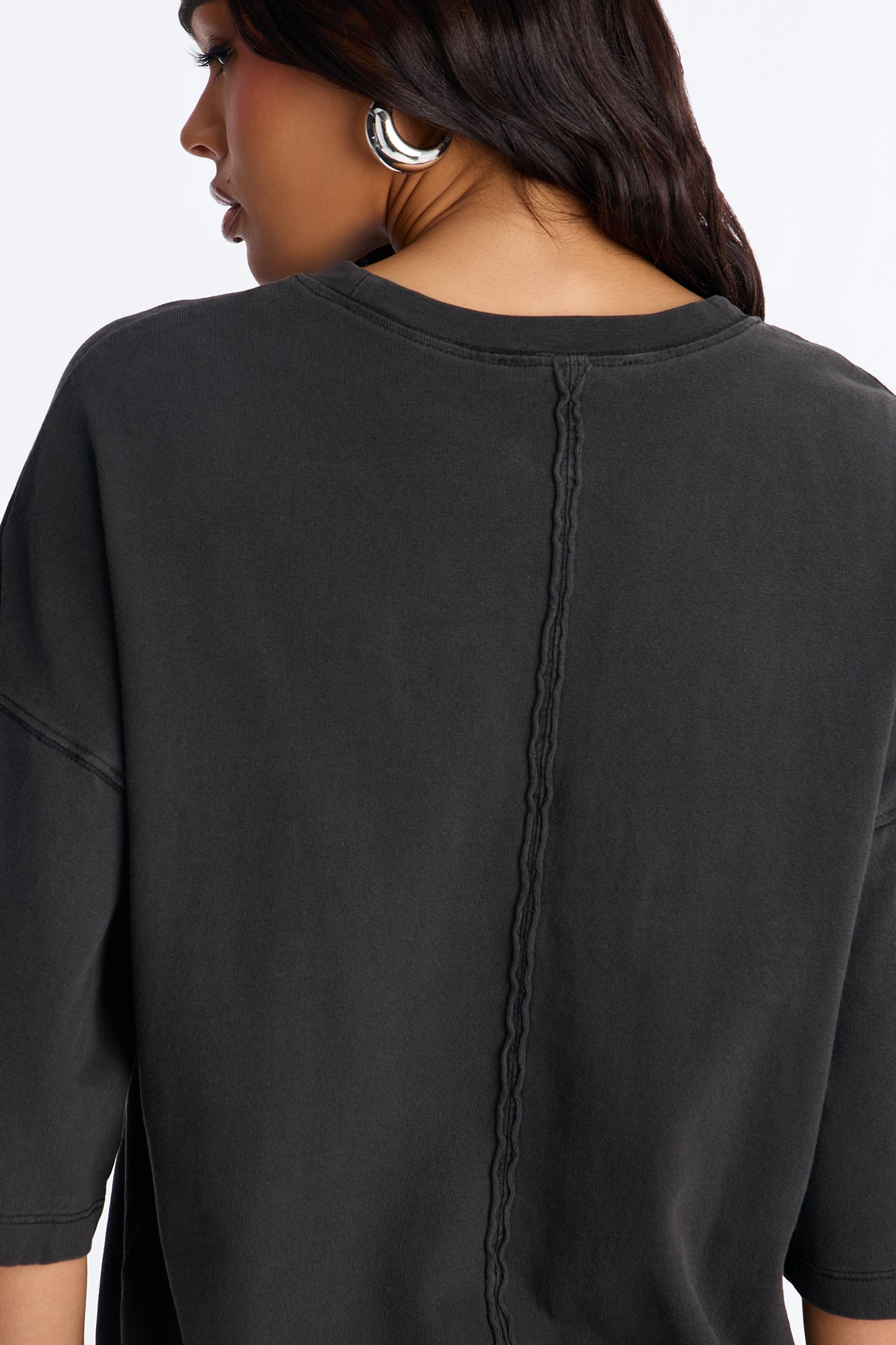 London Washed Oversized Short Sleeve T-Shirt - Black