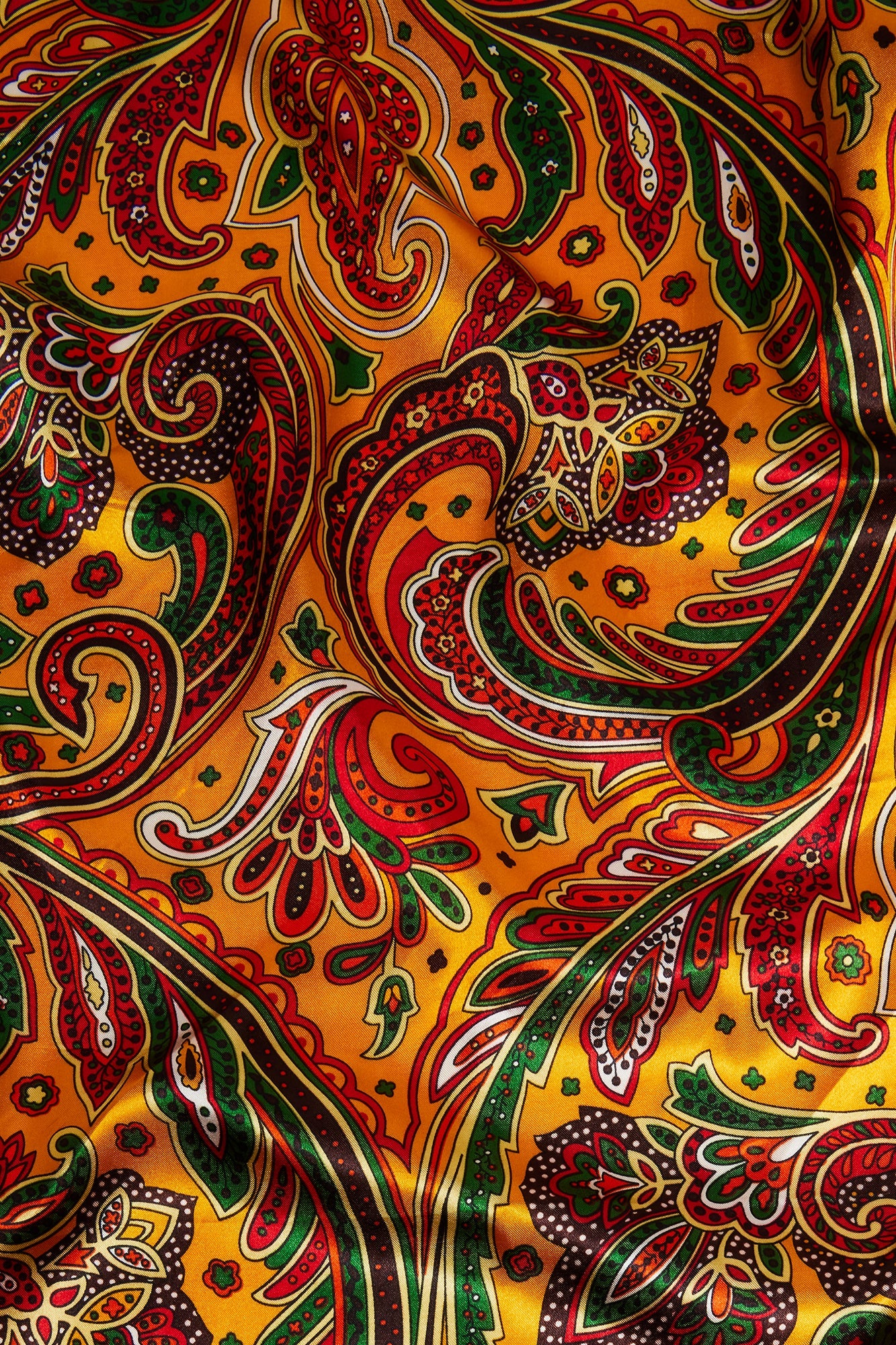 Lilly Paisley Head Scarf - Orange