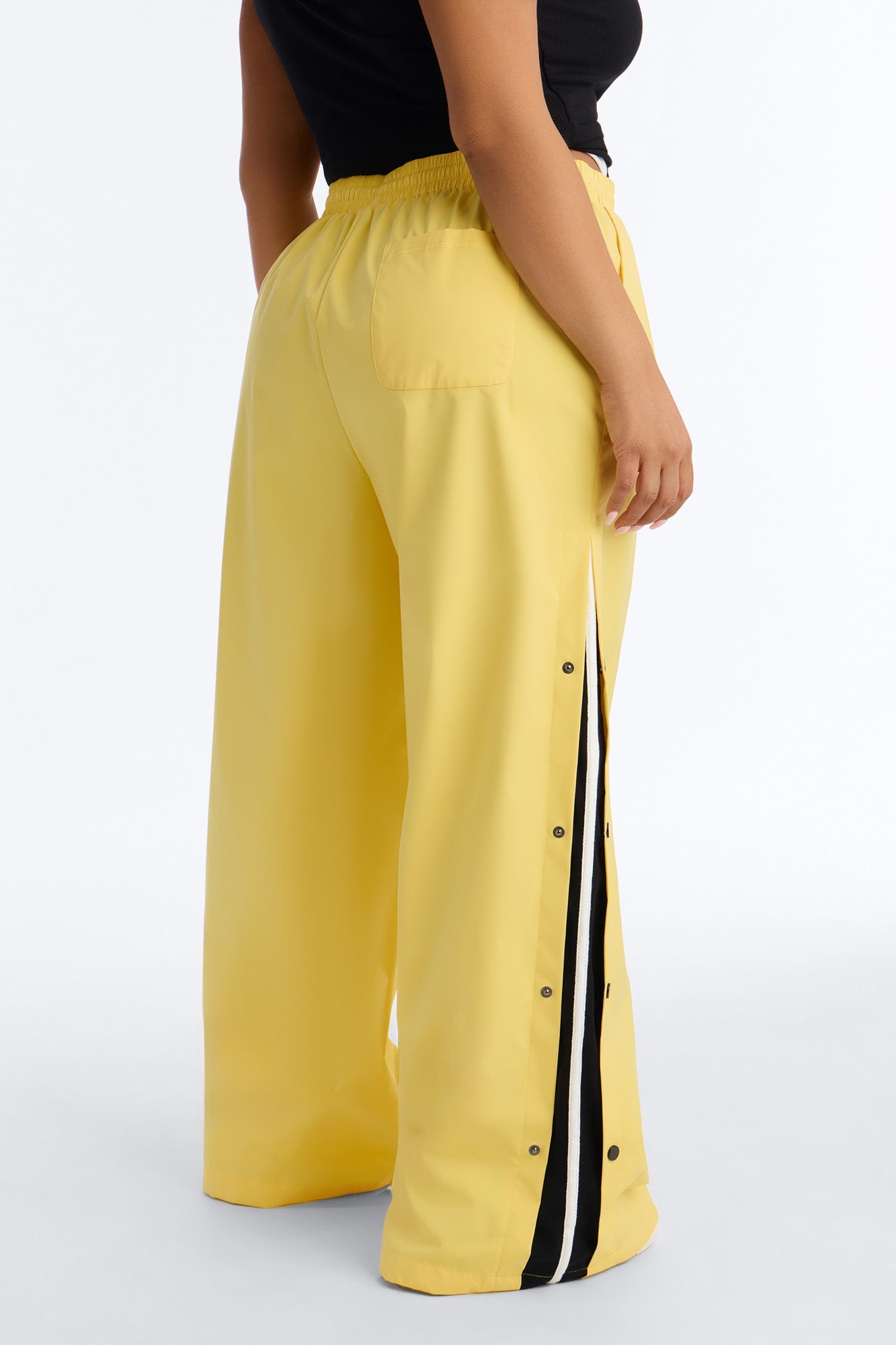 Jennie Snap Button Track Pant - Yellow